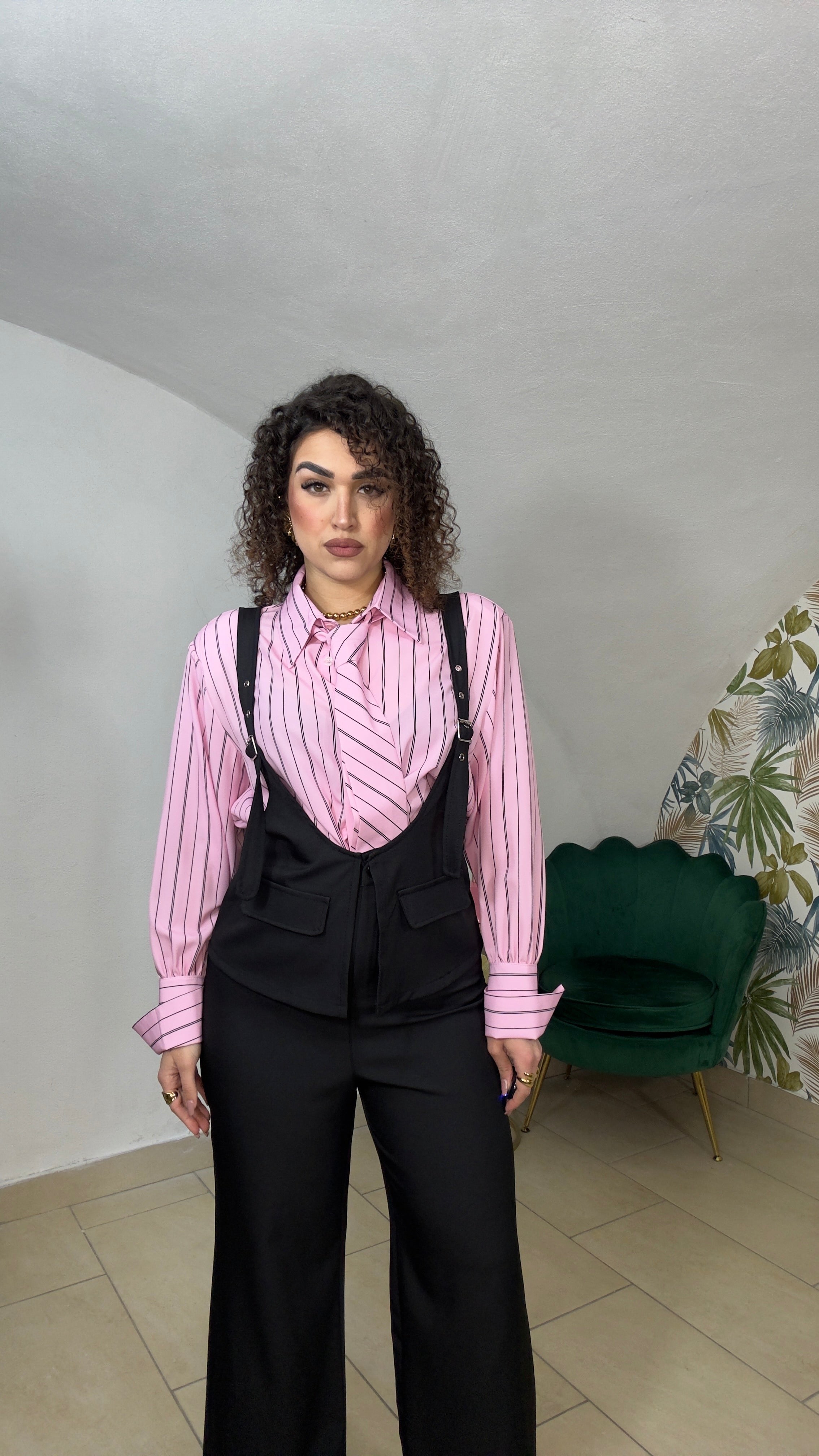 Camicia a righe con Cravatta