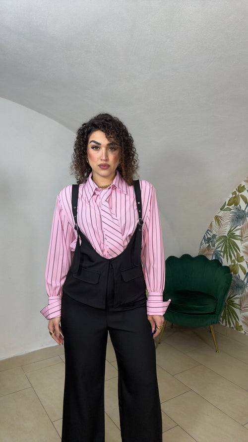 Camicia a righe con Cravatta