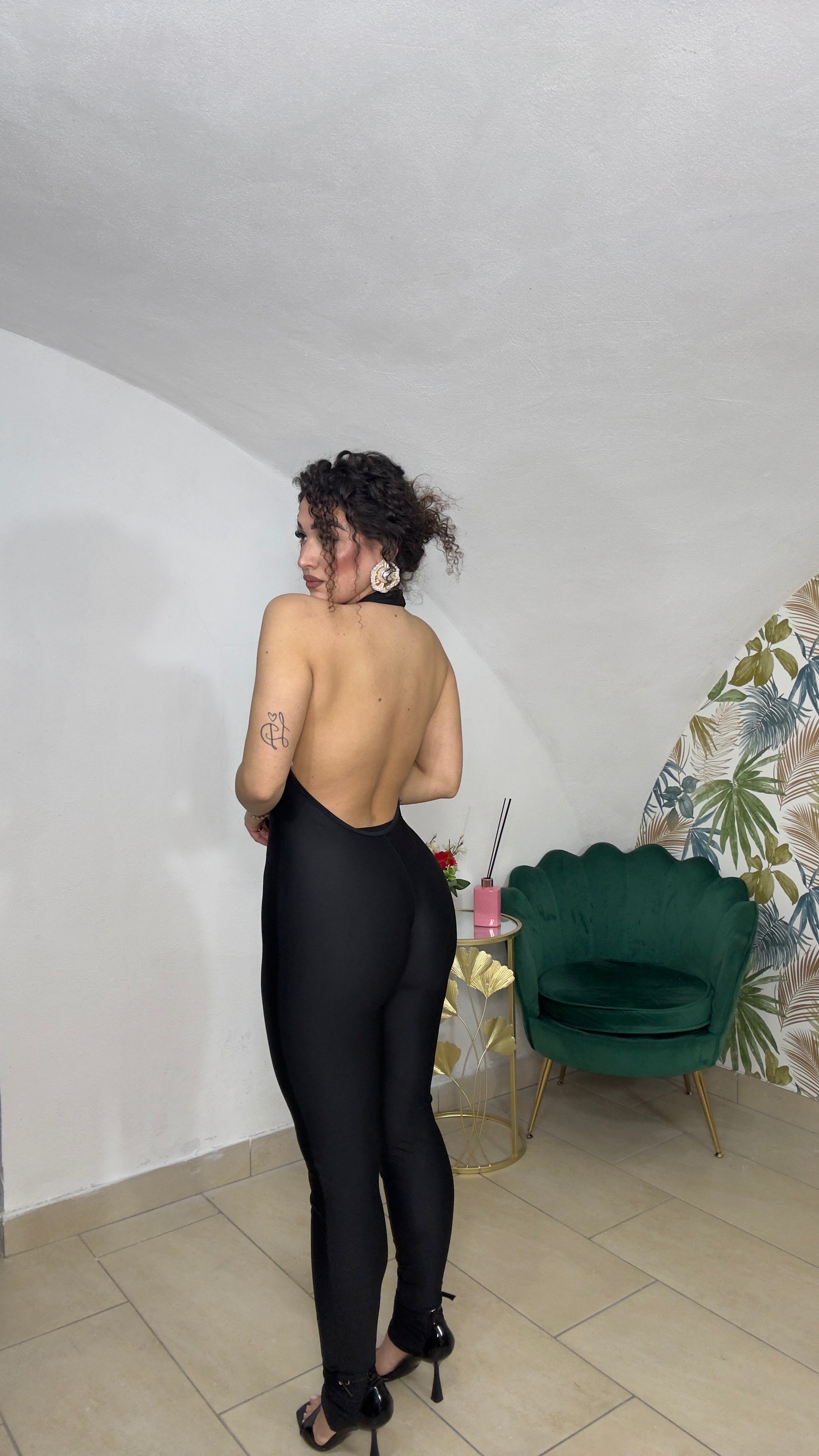 Jumpsuit scollo profondo