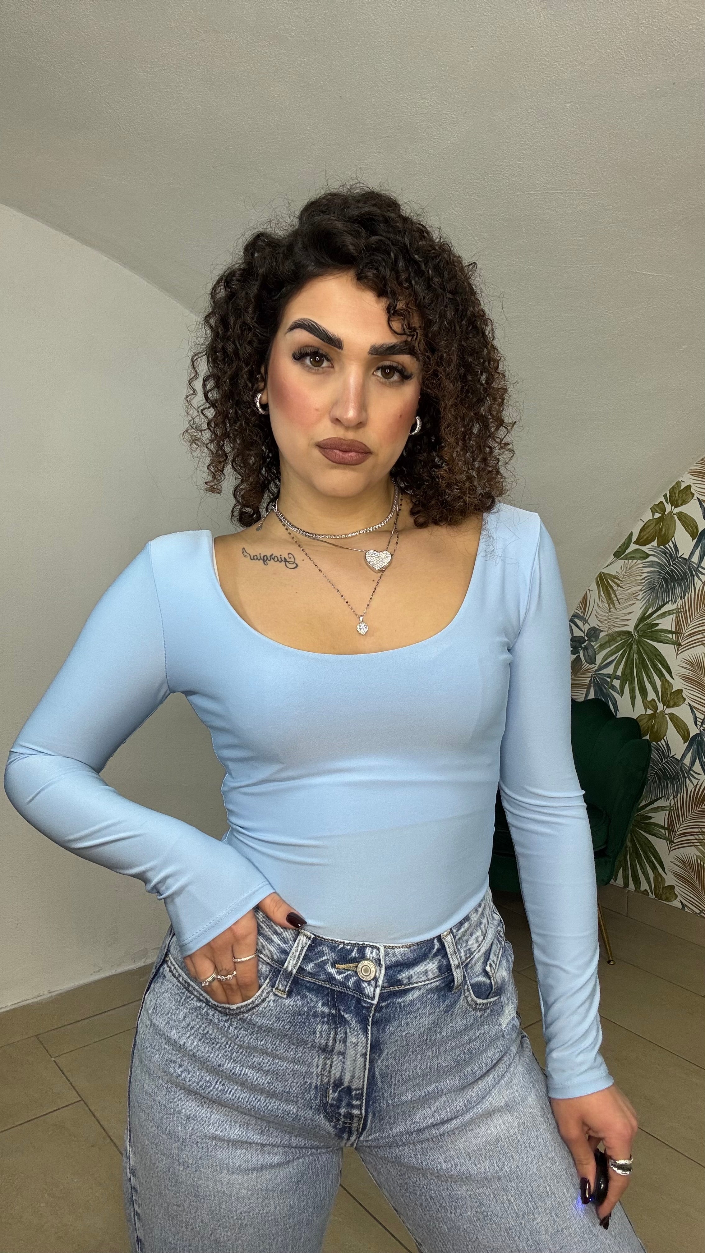 Body in lycra scollo tondo