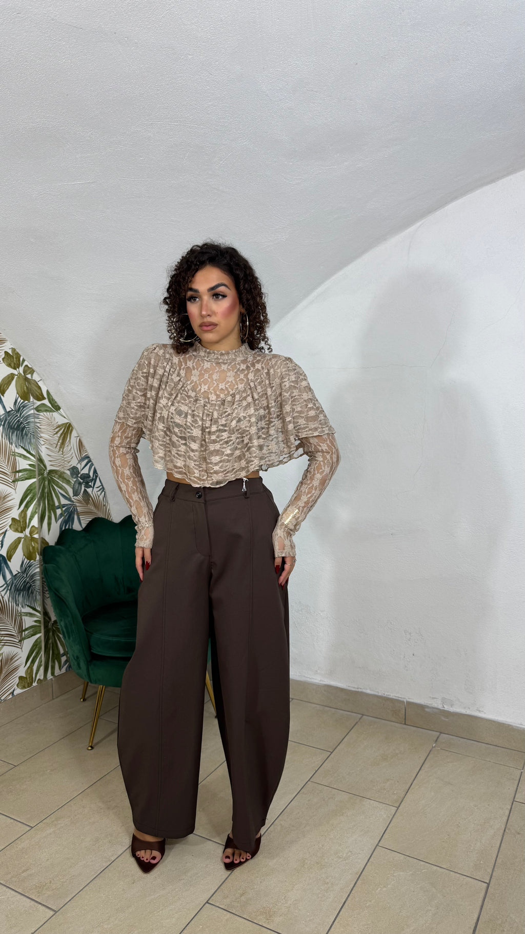 Pantalone Ballon in simil jeans