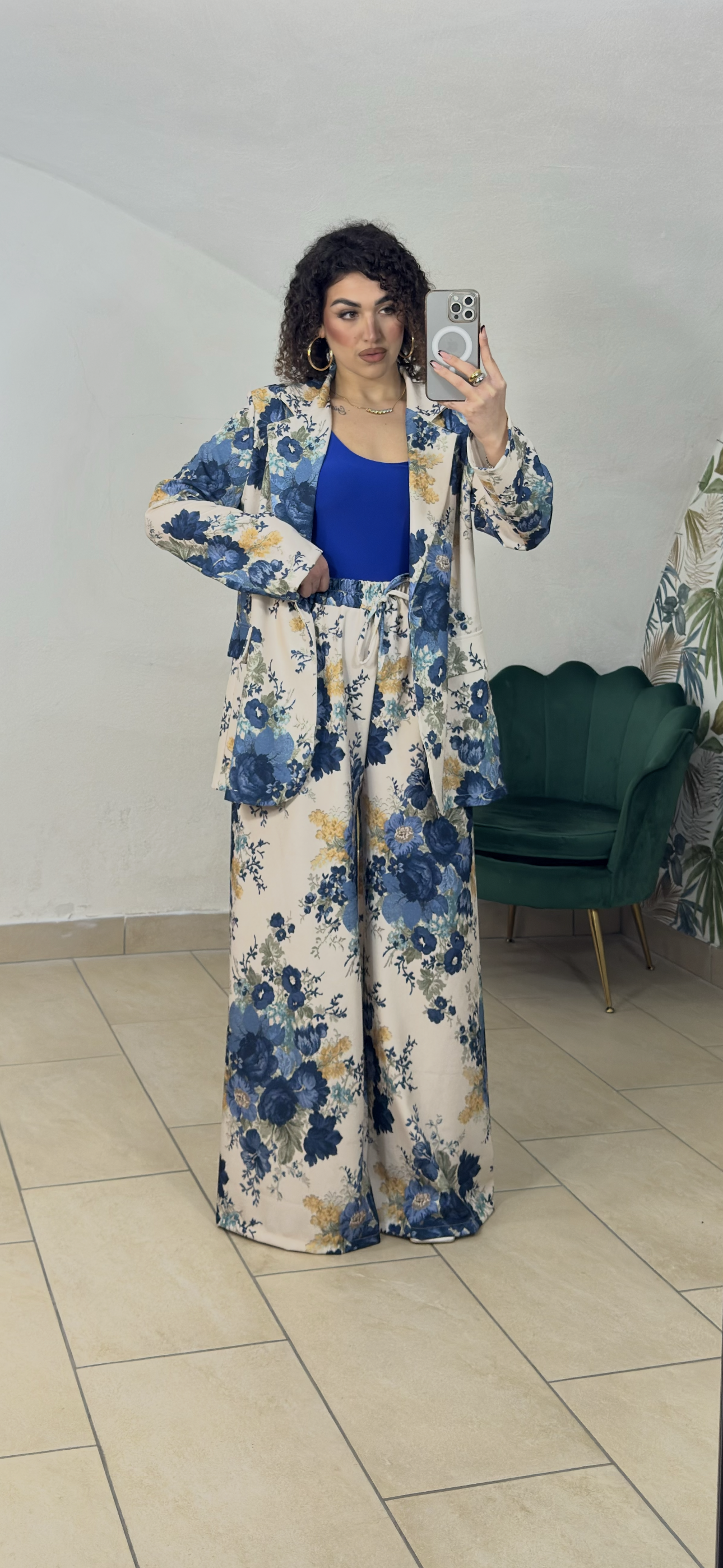Tailleur Flowers Blue