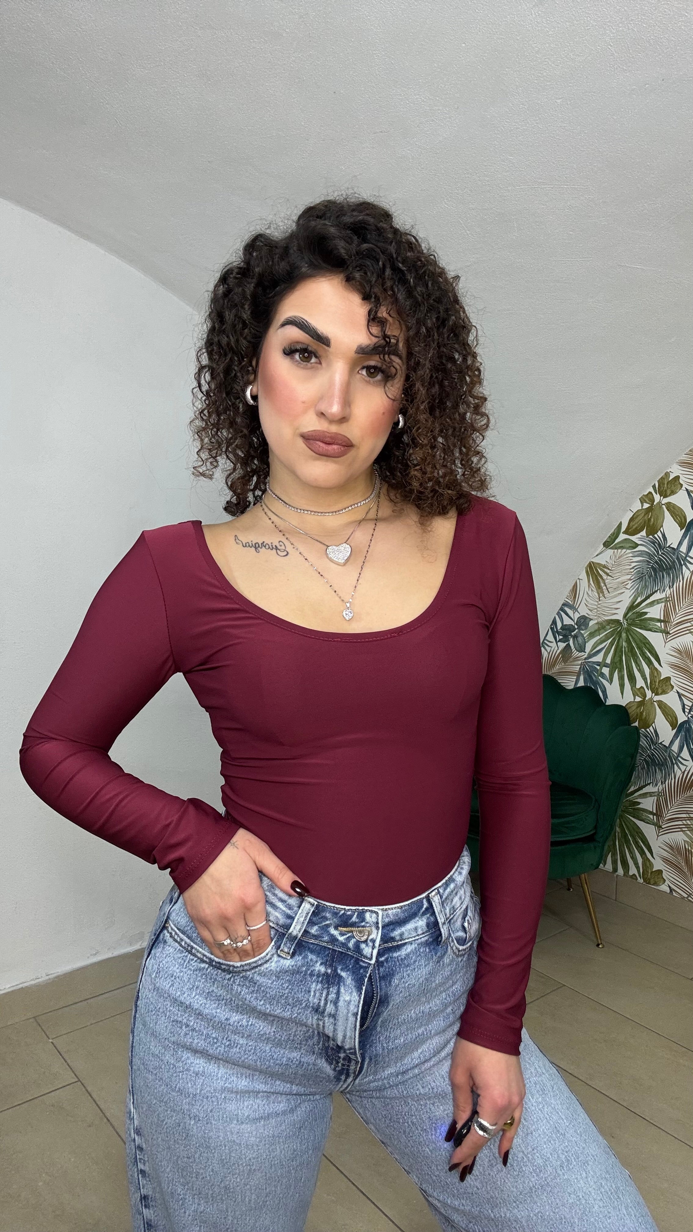 Body in lycra scollo tondo