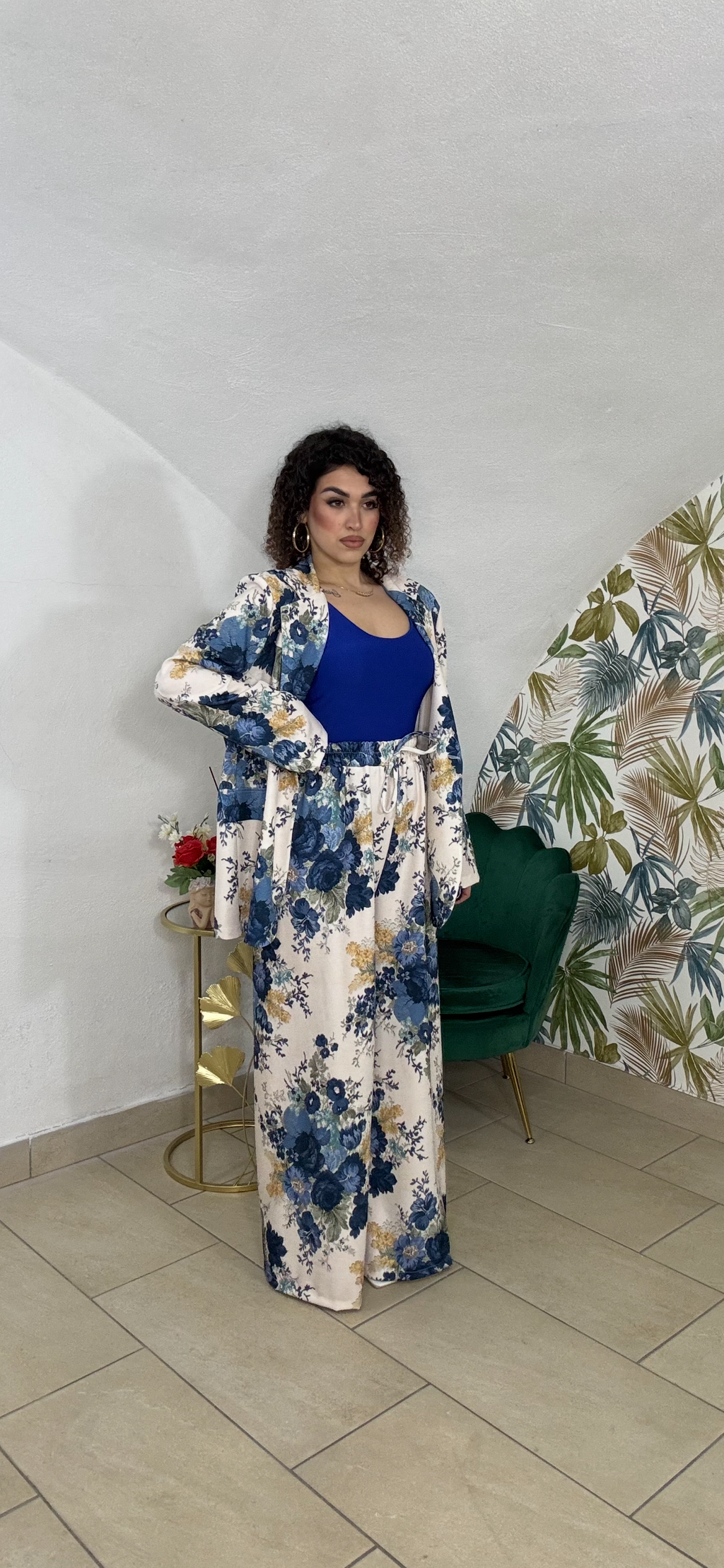Tailleur Flowers Blue