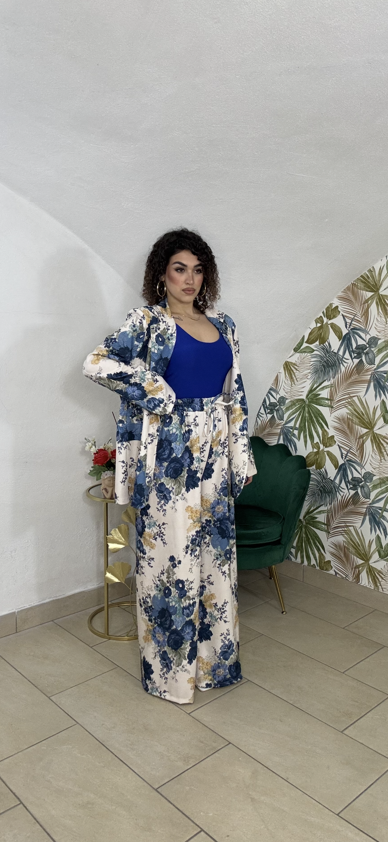 Tailleur Flowers Blue