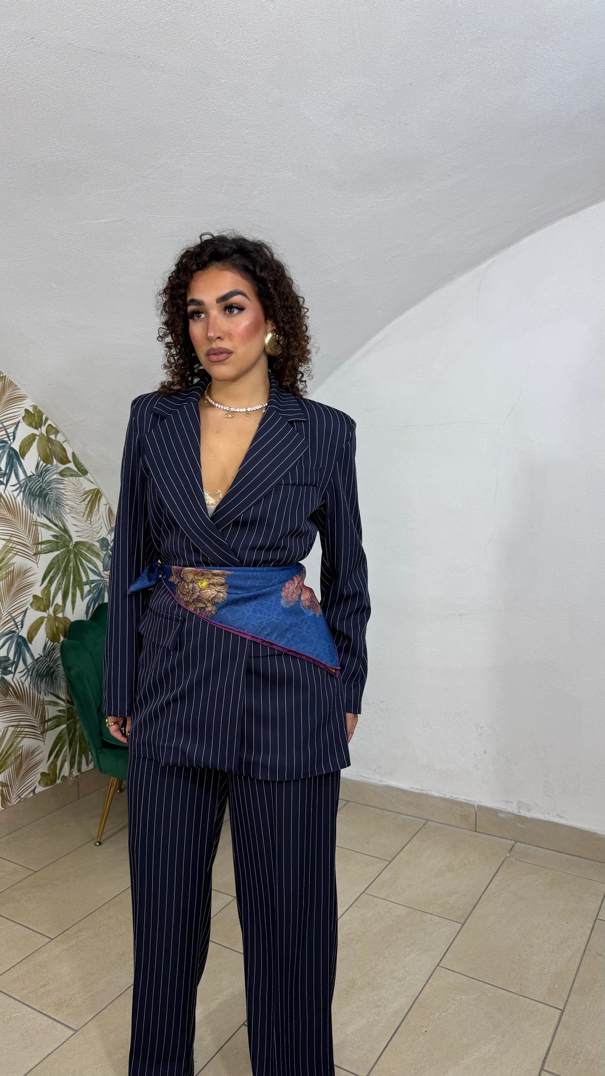 Tailleur Gessato DoppioPetto Blu