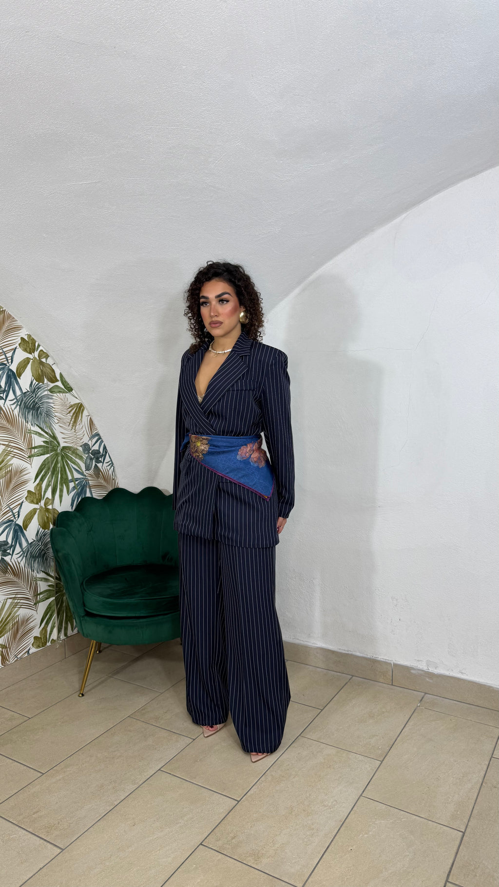 Tailleur Gessato DoppioPetto Blu