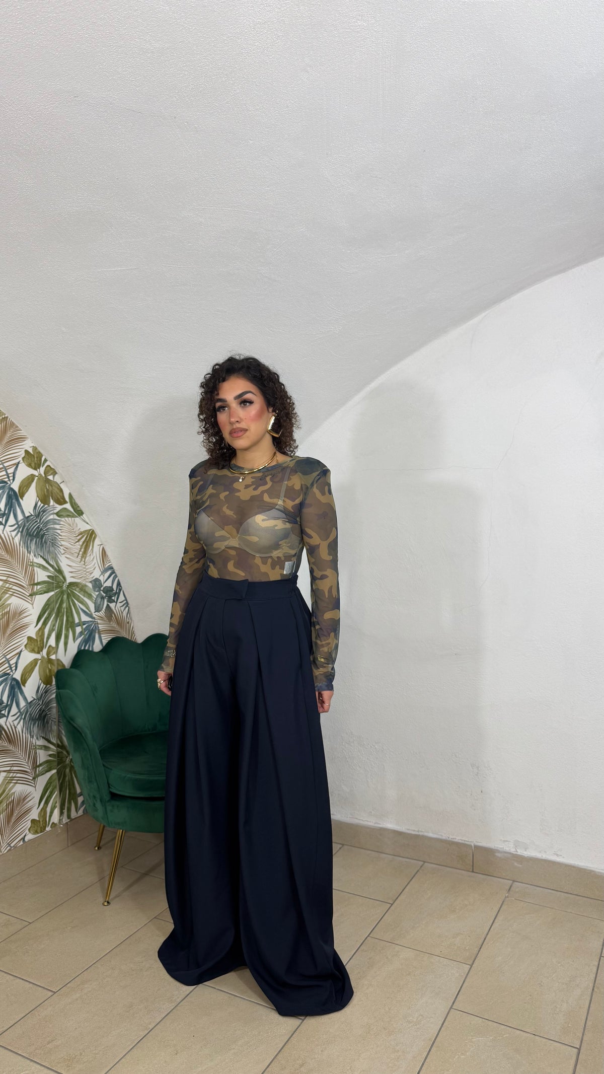 Maglia Fantasia Velata con spallina preformata