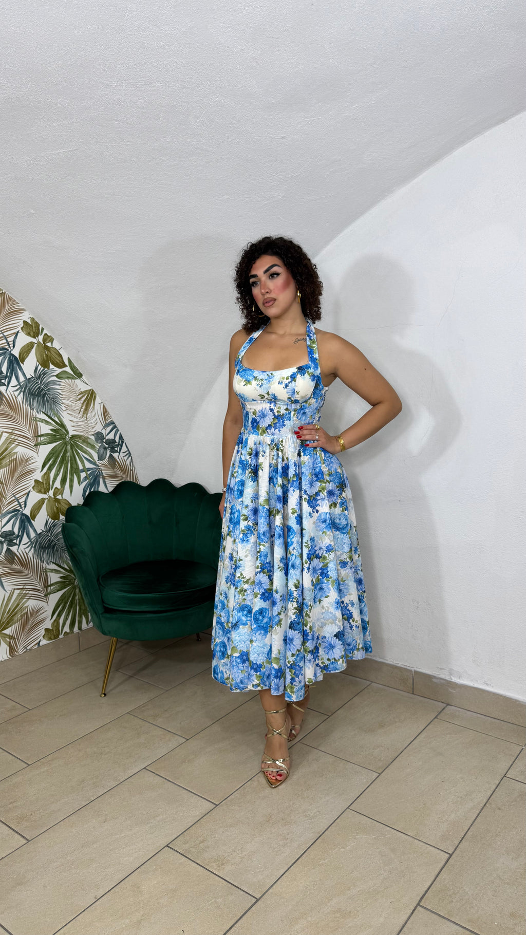 Dress Peony Blue