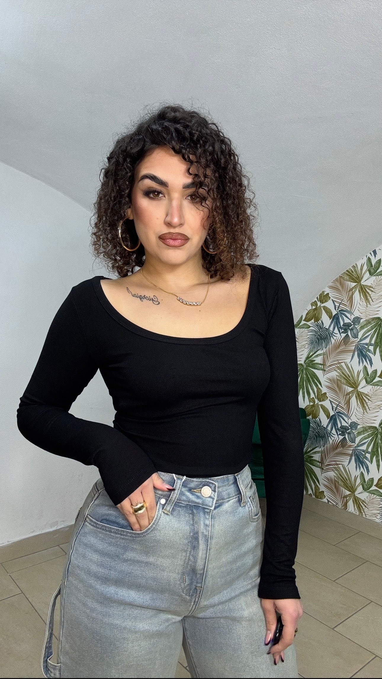 Maglia in Cotone scollo tondo