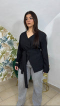 Blazer Gessato Black Curvy