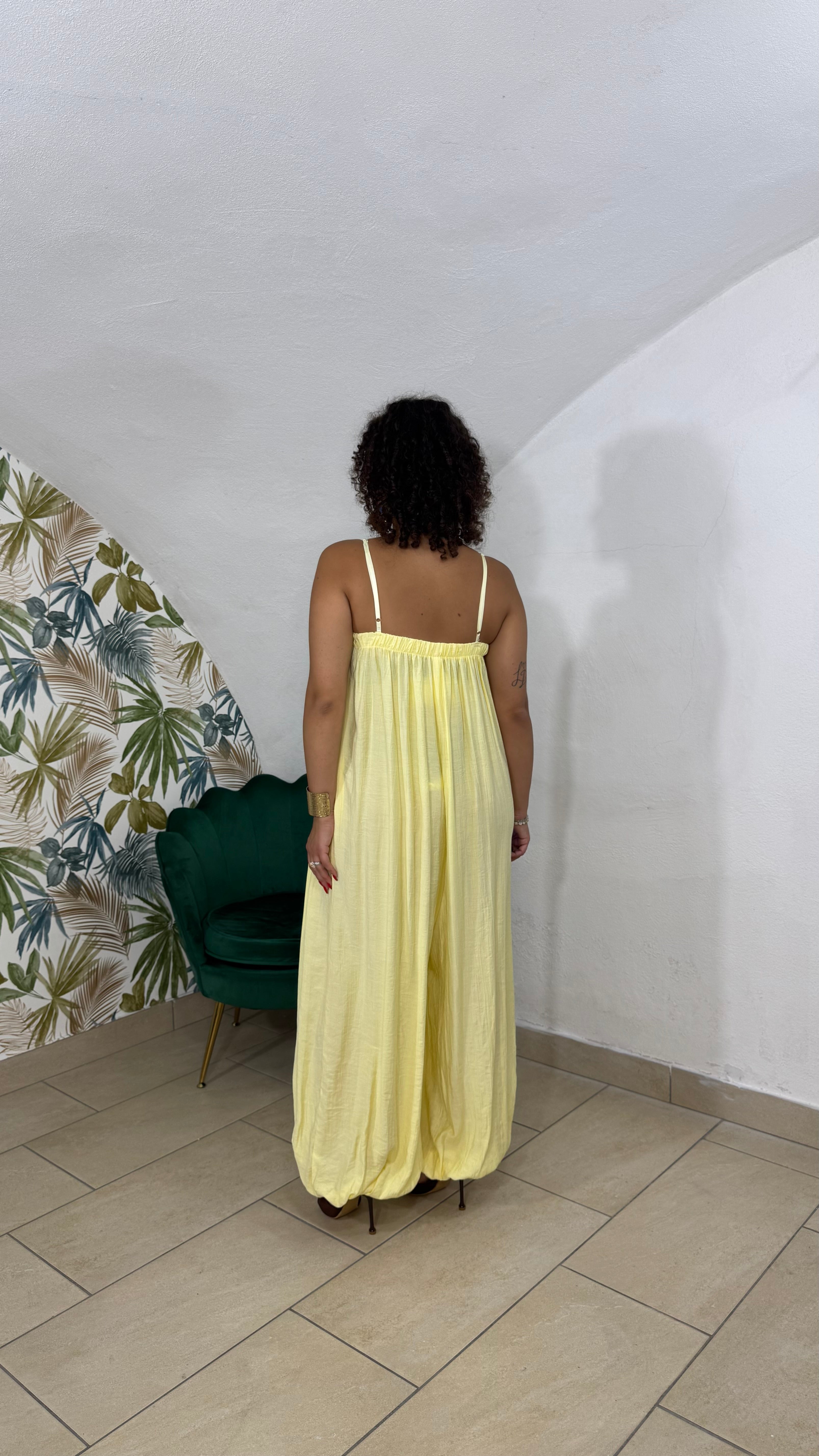 Jumpsuit in Lino Ballon