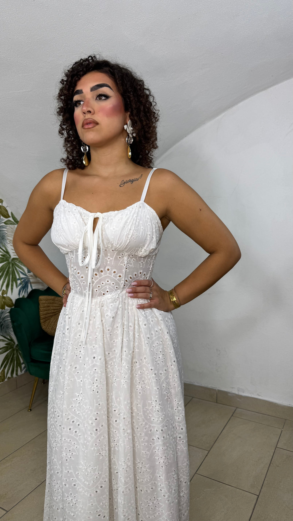 Dress in Pizzo Sangallo