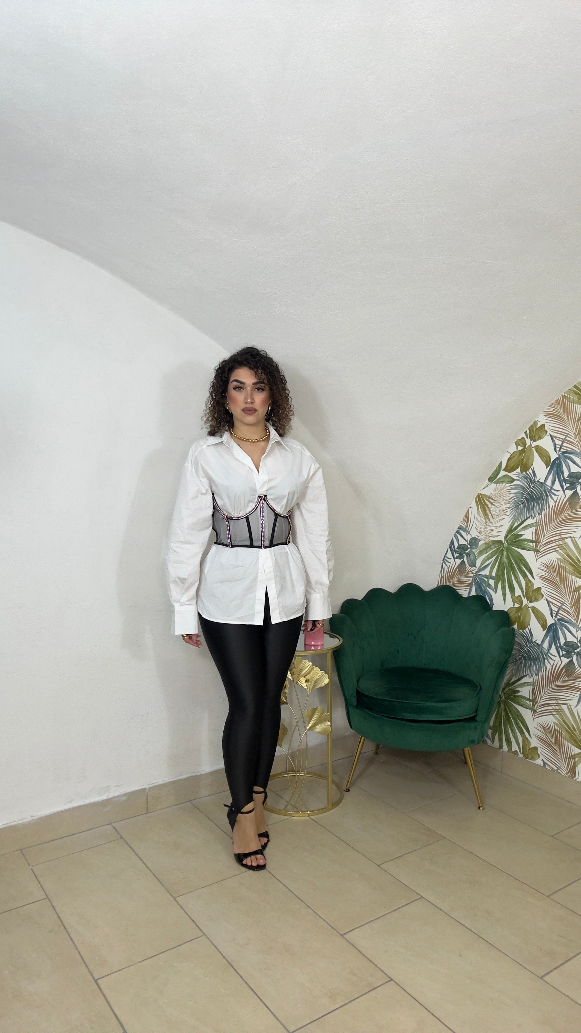 Camicia&Bustier Swarovski Steccato