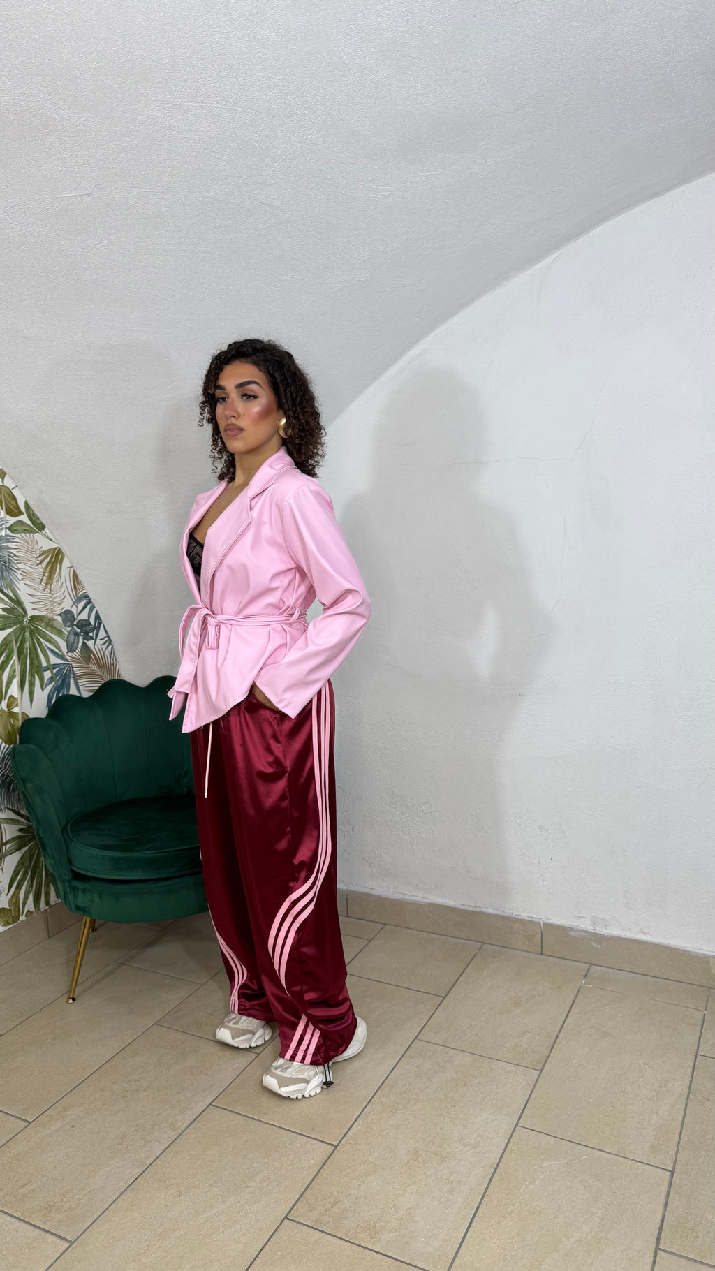 Giacca in Pelle con fusciacca