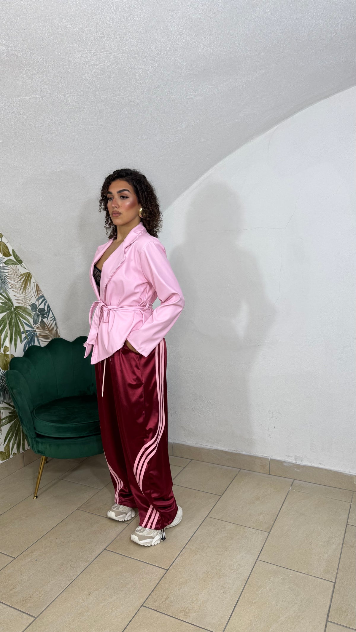 Giacca in Pelle con fusciacca