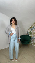Blazer Quadretti con fodera colorata