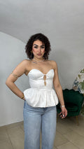 Corsetto Bianco in Seta