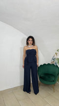 Coordinato Gessato Blue