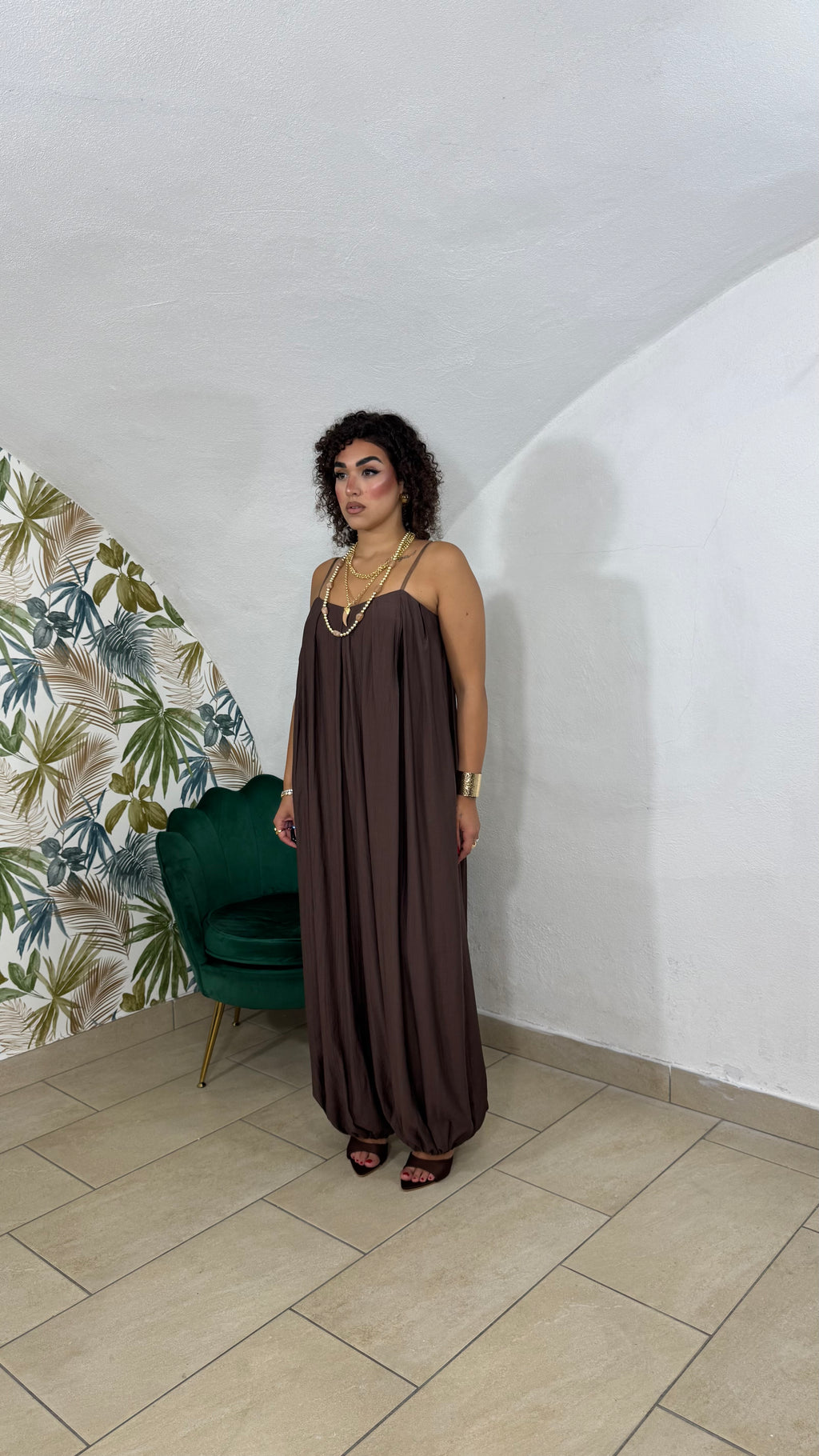 Jumpsuit in Lino Ballon