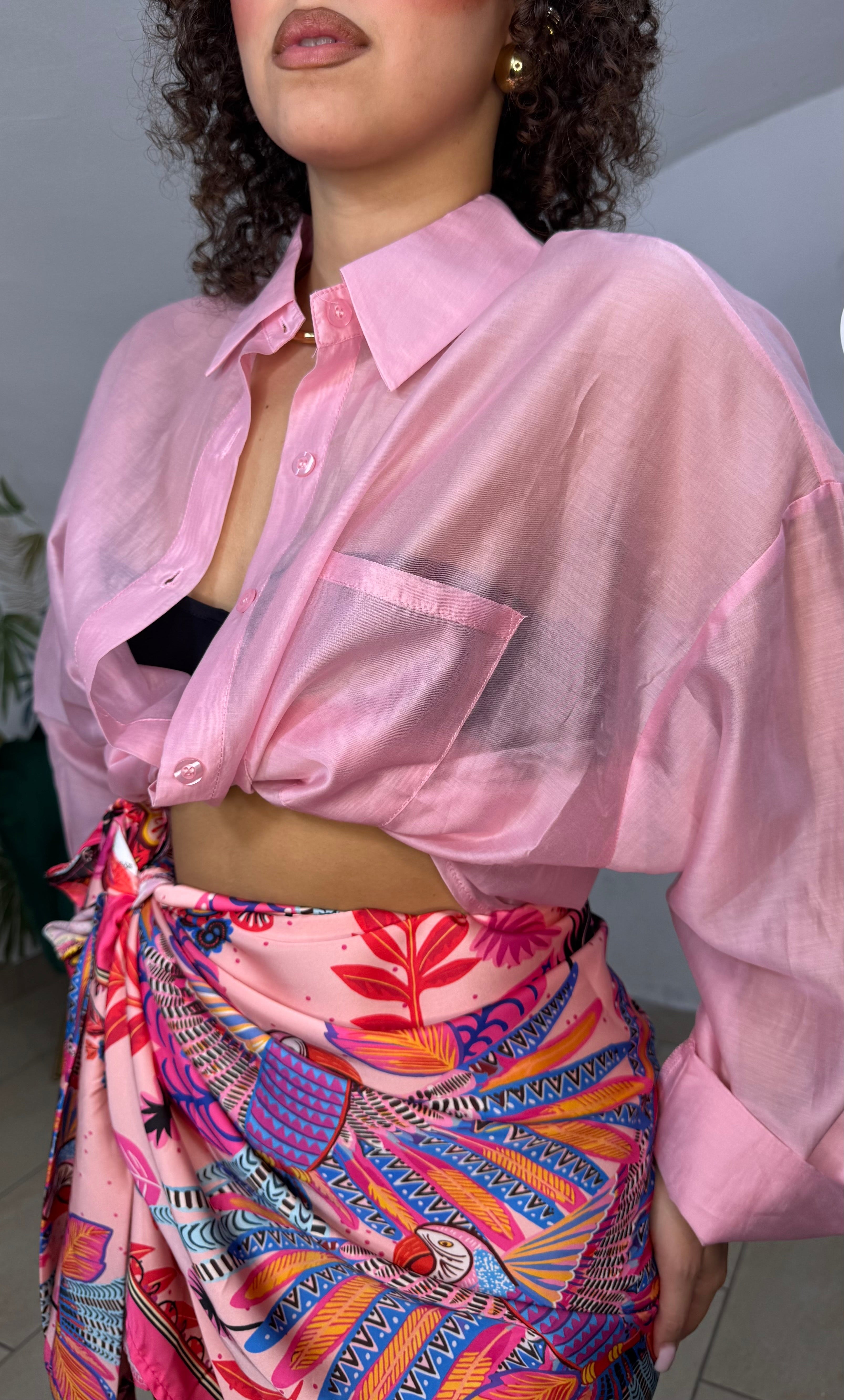 Camicia Velata Rosa