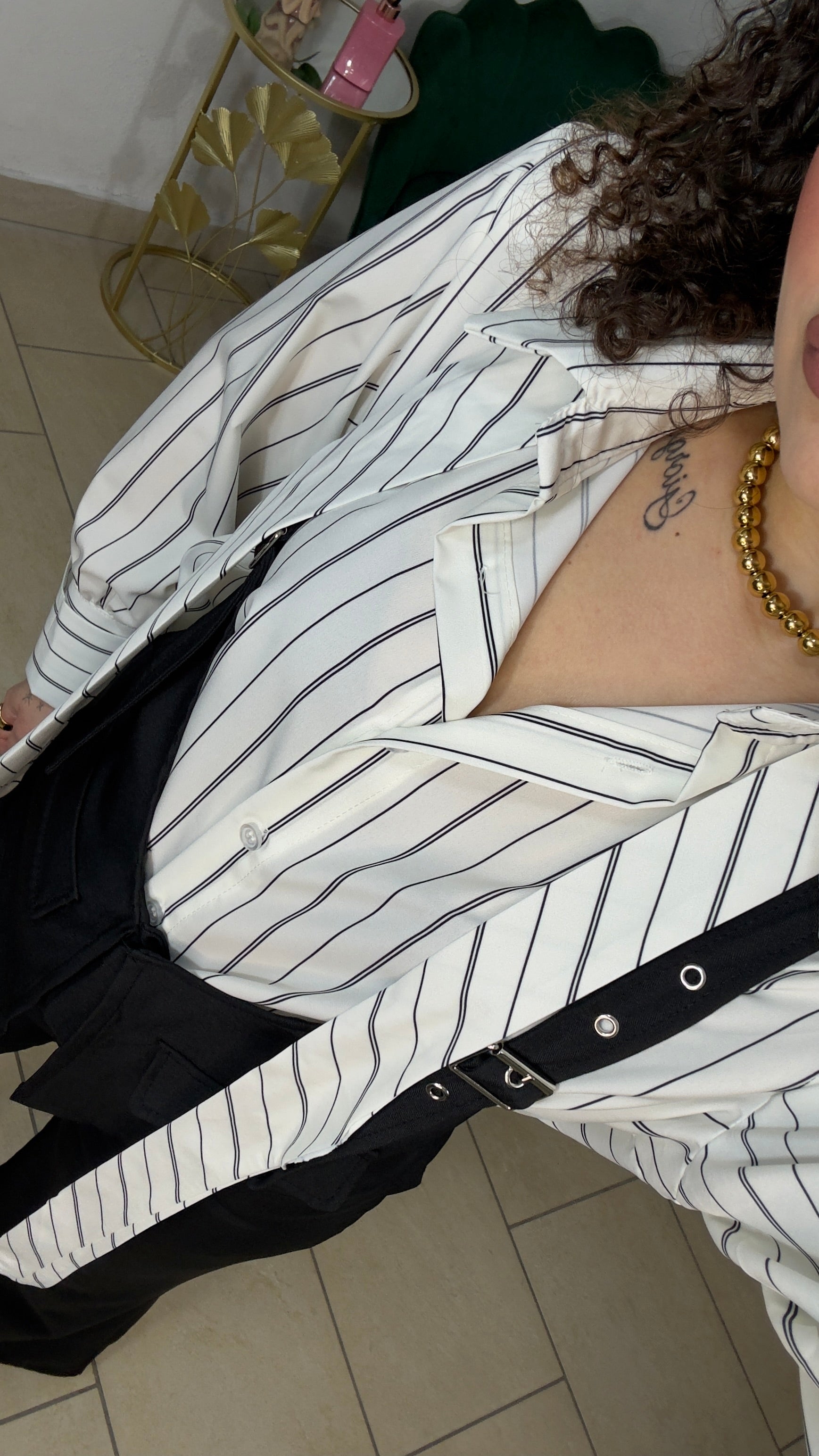 Camicia a righe con Cravatta
