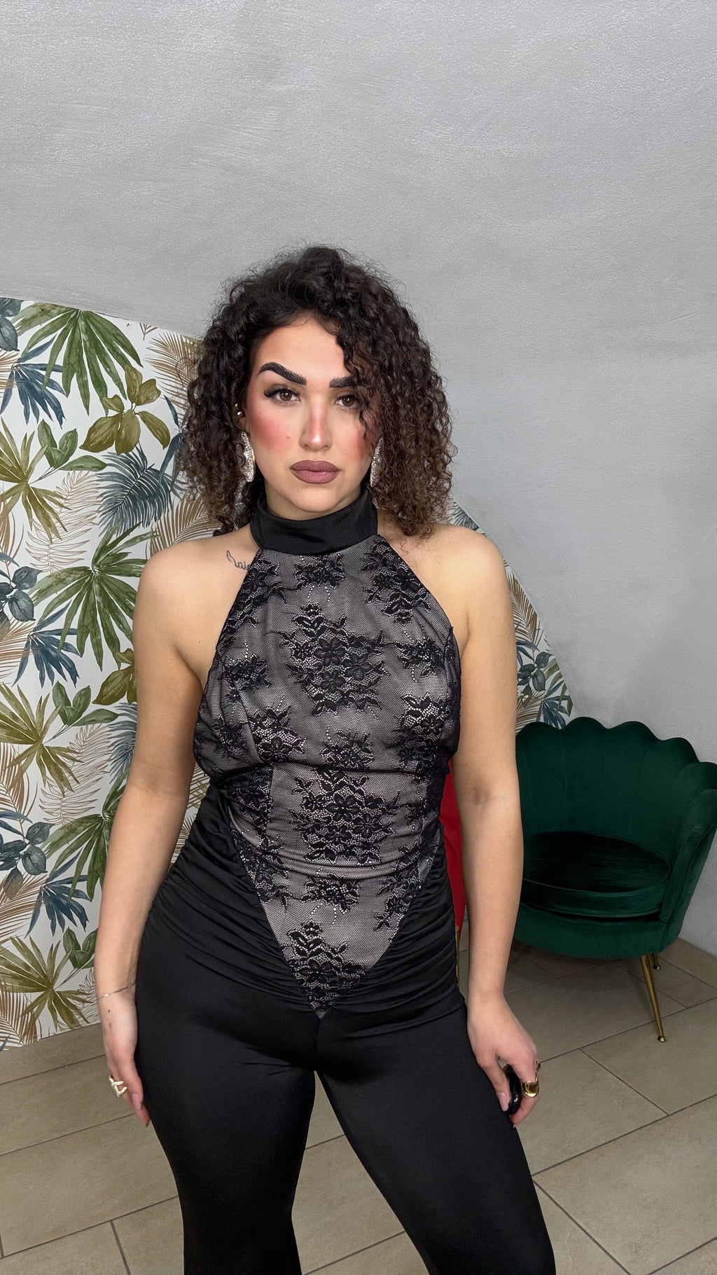 Jumpsuit in Pizzo