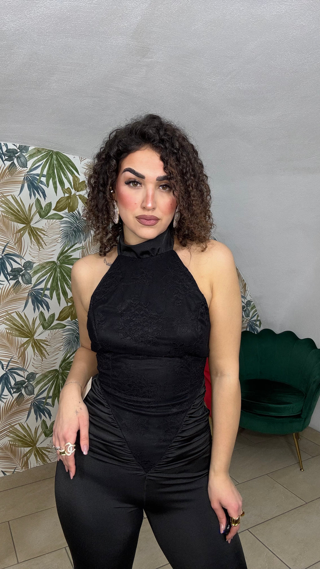 Jumpsuit in Pizzo