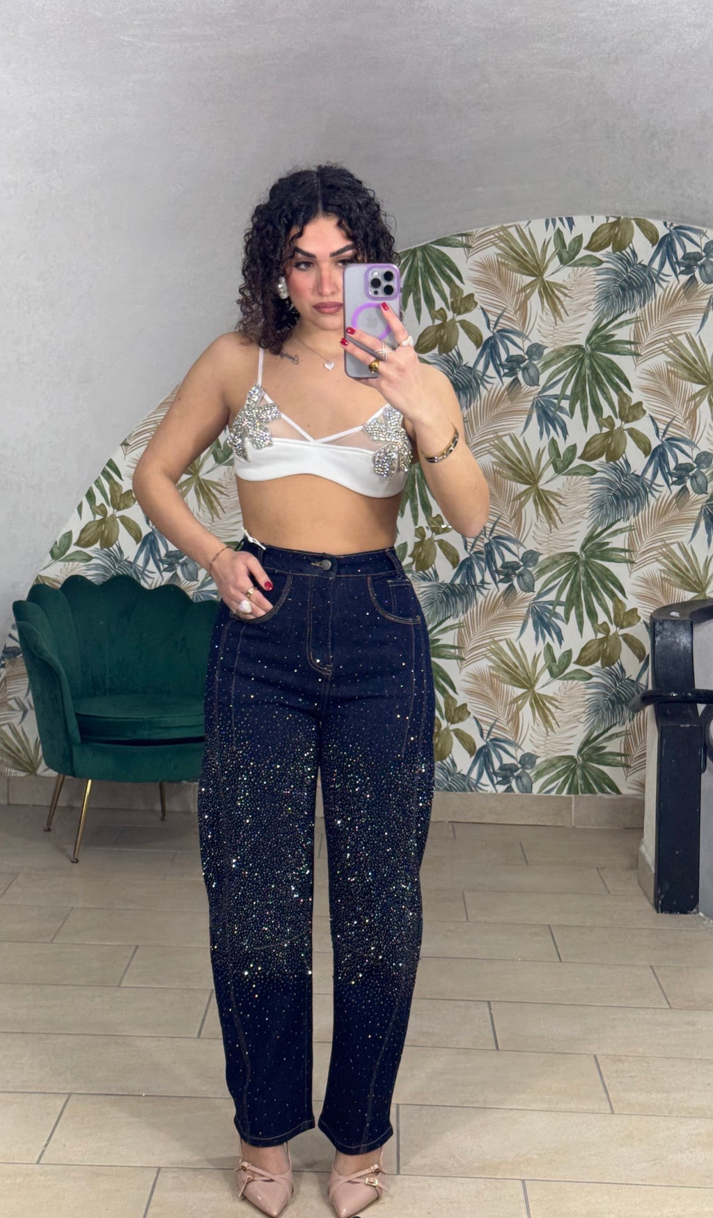 Jeans Ballon Denim Scuro