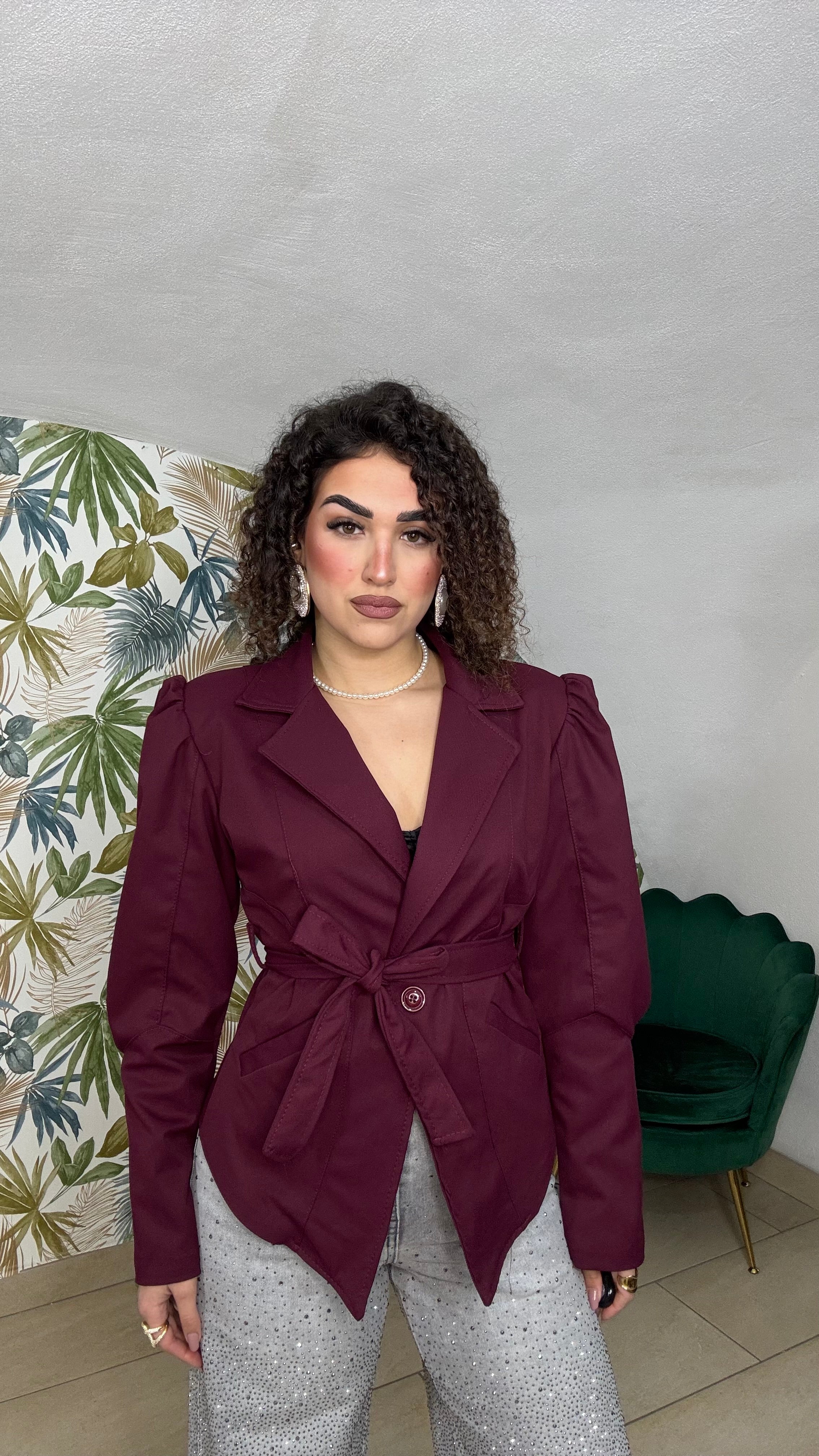 Giacca con Spalla a Sbuffo