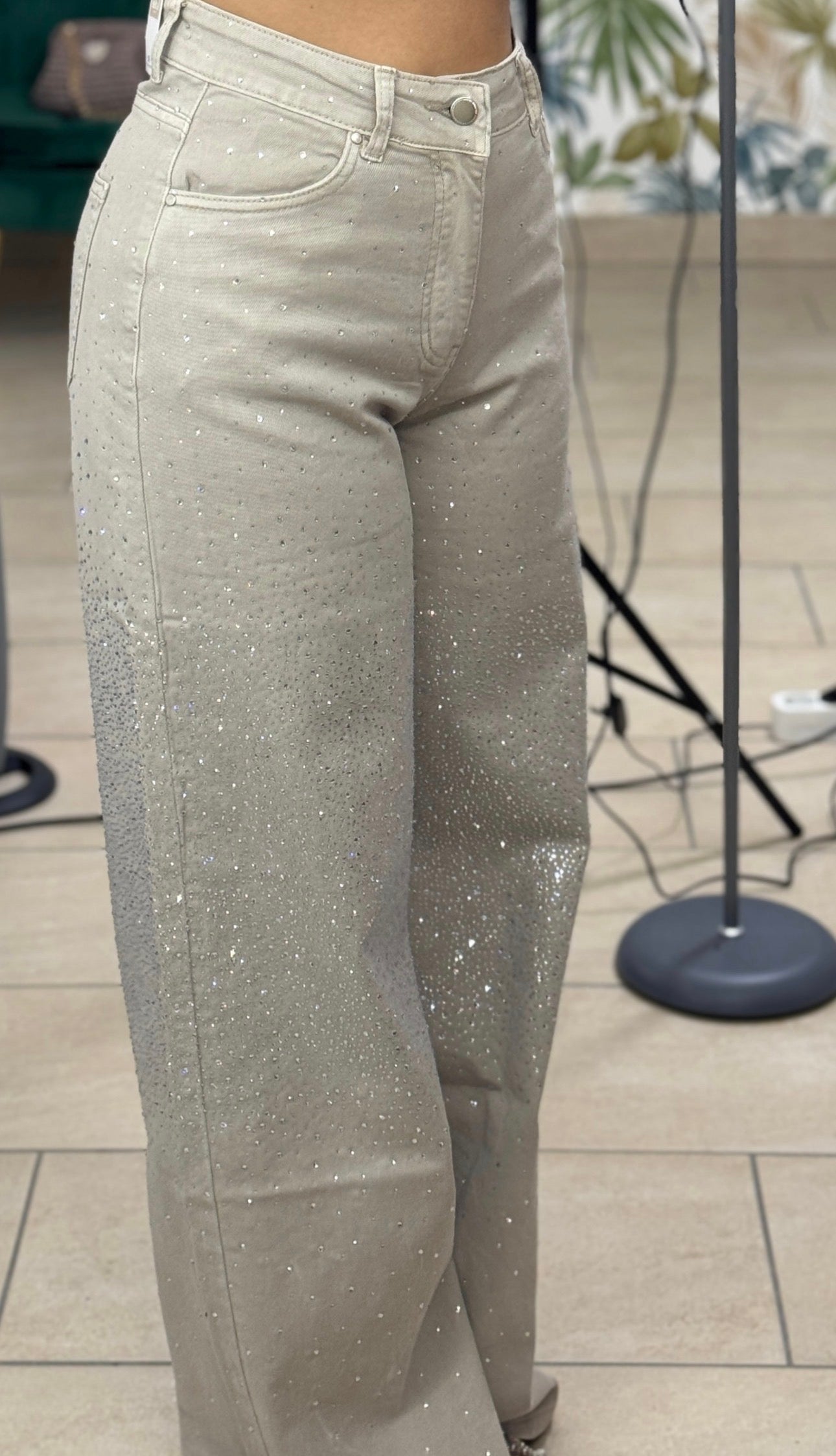 Jeans Strass Chiaro