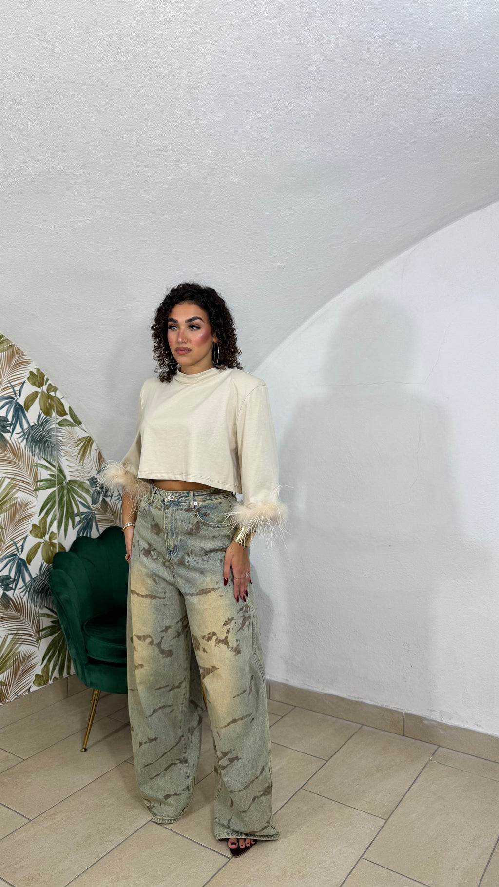 Jeans Camouflage Olive