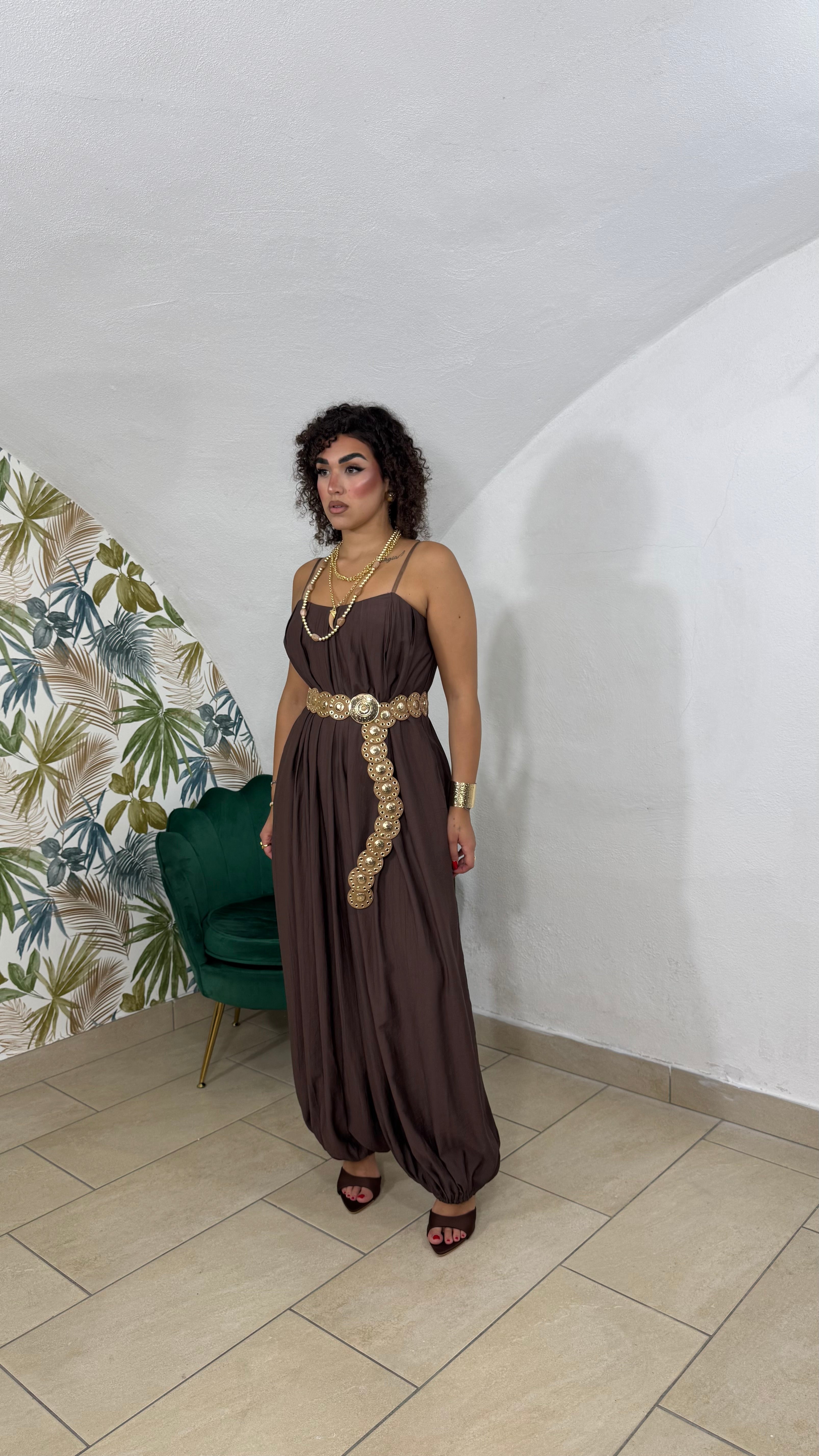 Jumpsuit in Lino Ballon
