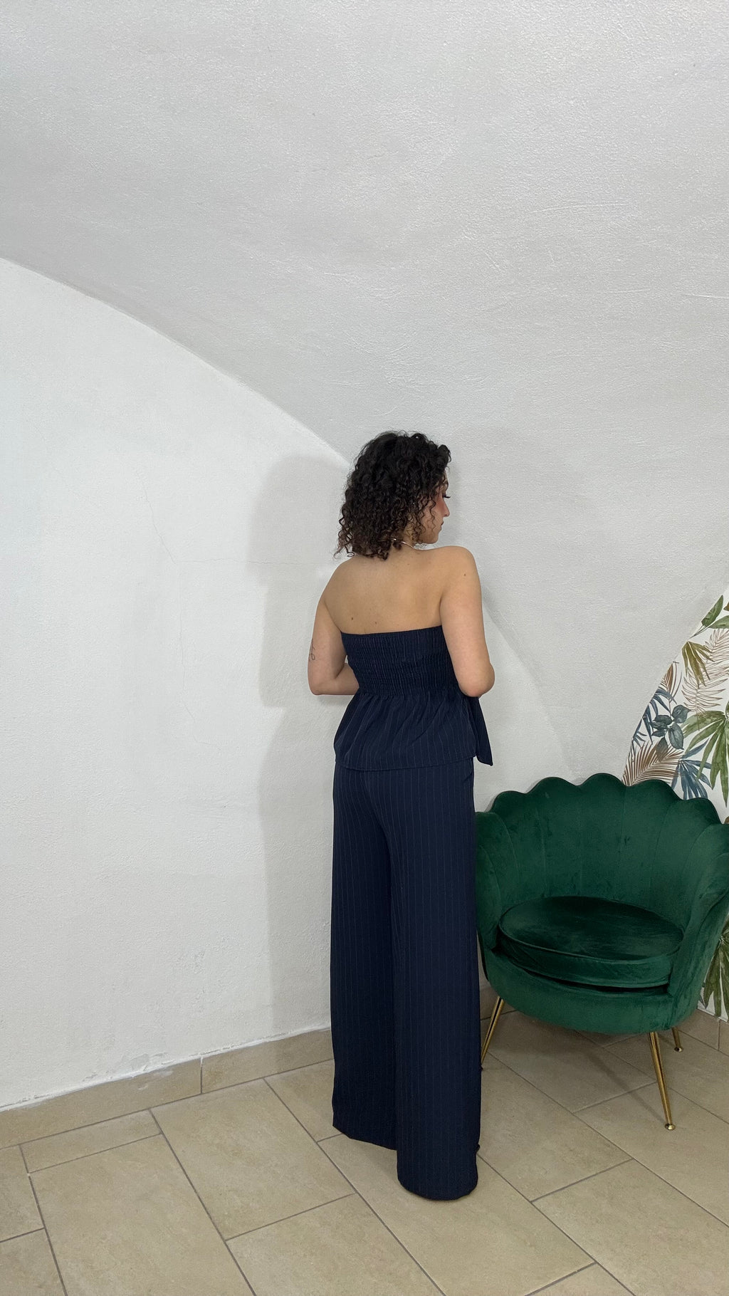 Coordinato Gessato Blue
