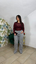 Jeans Wide Leg Grey