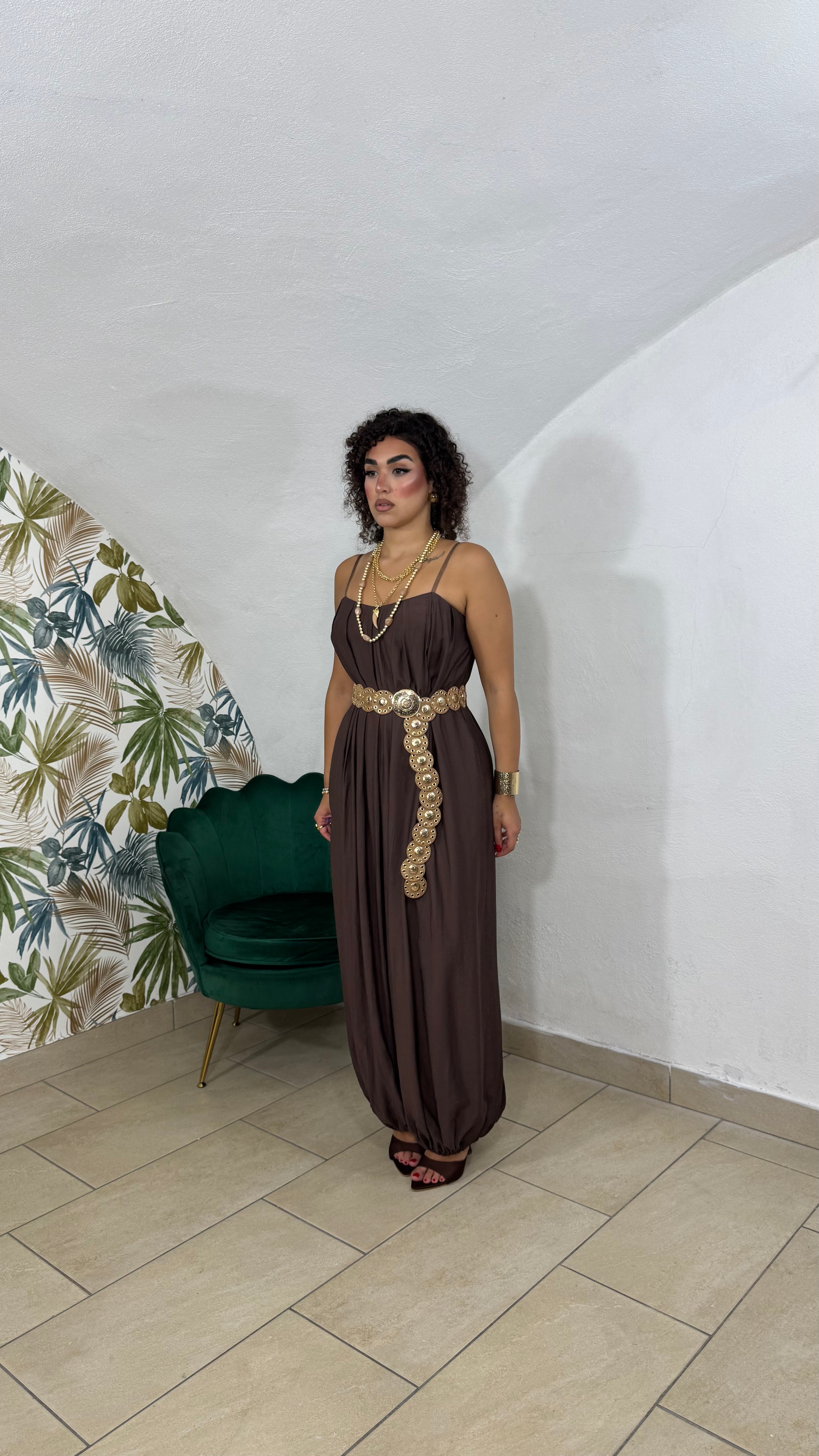 Jumpsuit in Lino Ballon