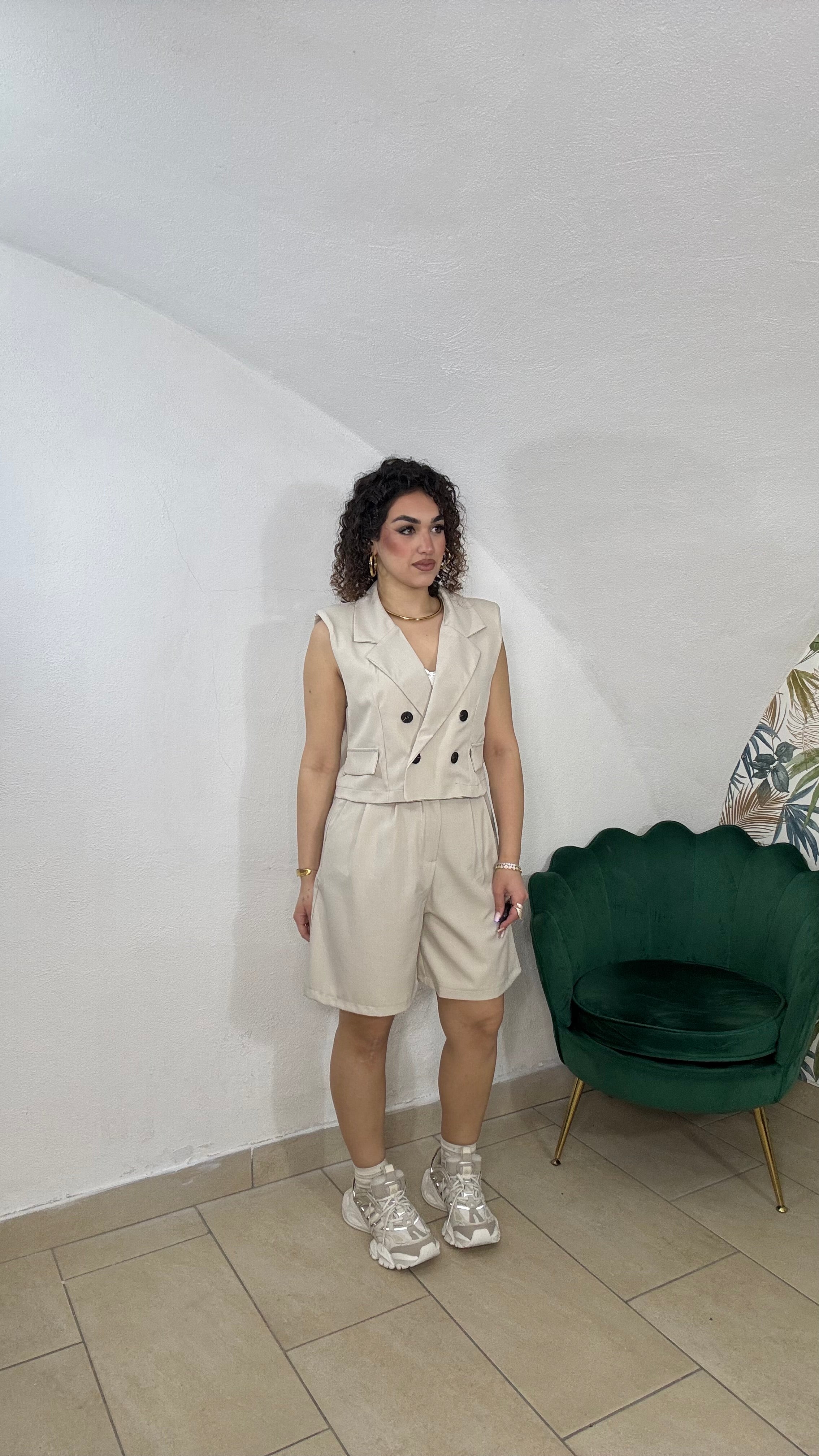 Coordinato con Gilet doppiopetto