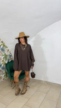 Long Sleeve Brown JustWest