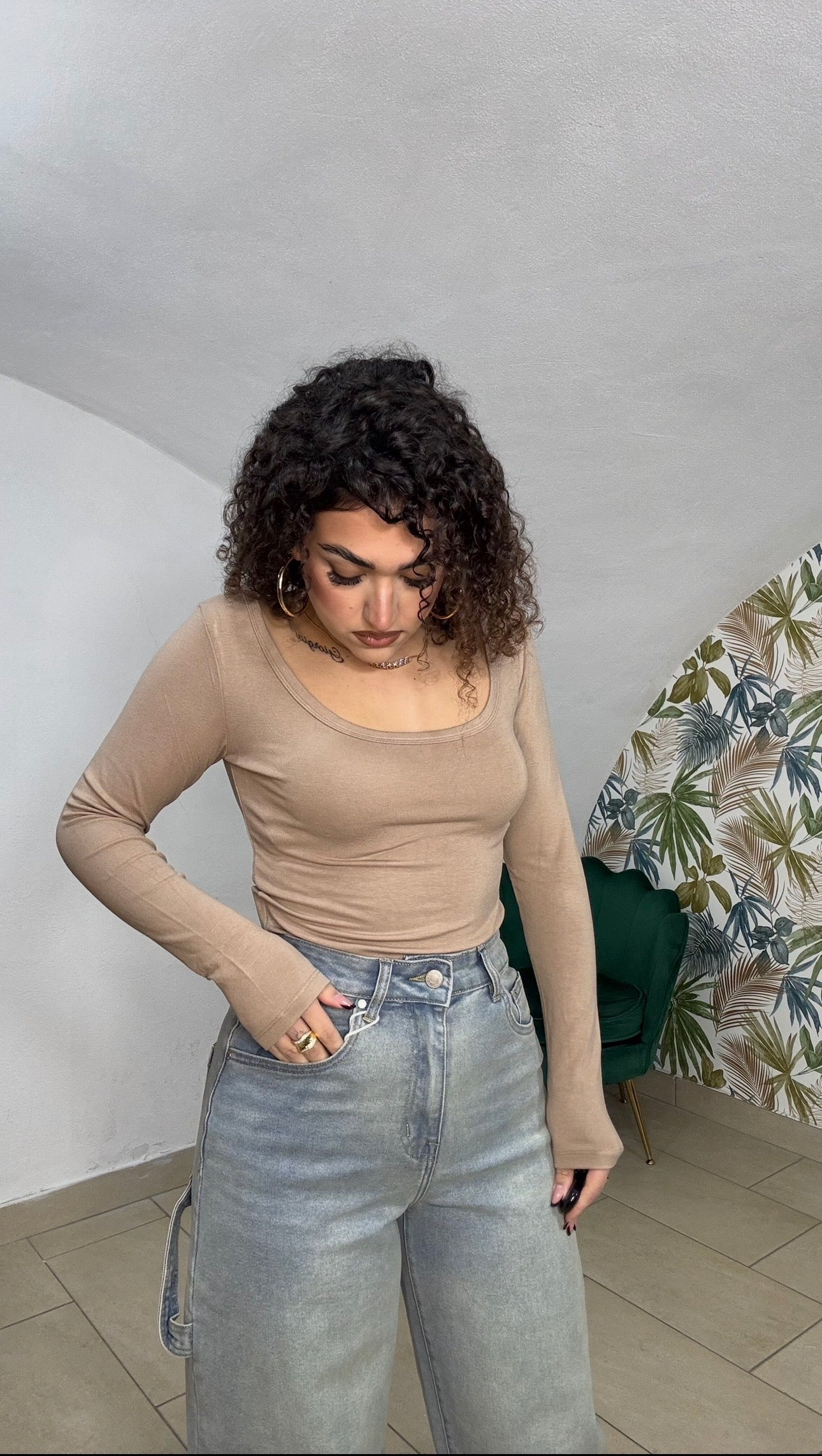 Maglia in Cotone scollo tondo