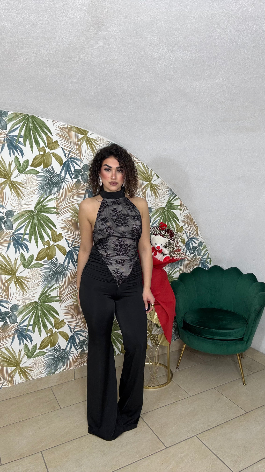 Jumpsuit in Pizzo