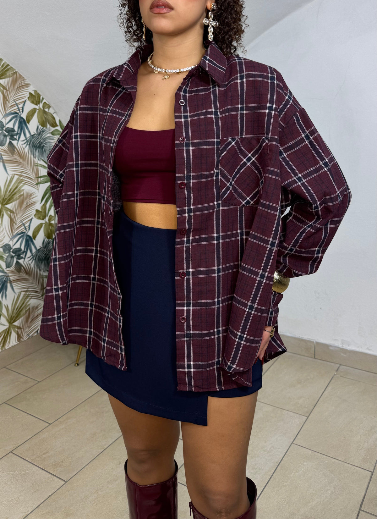 Camicia Ceci Bordeaux