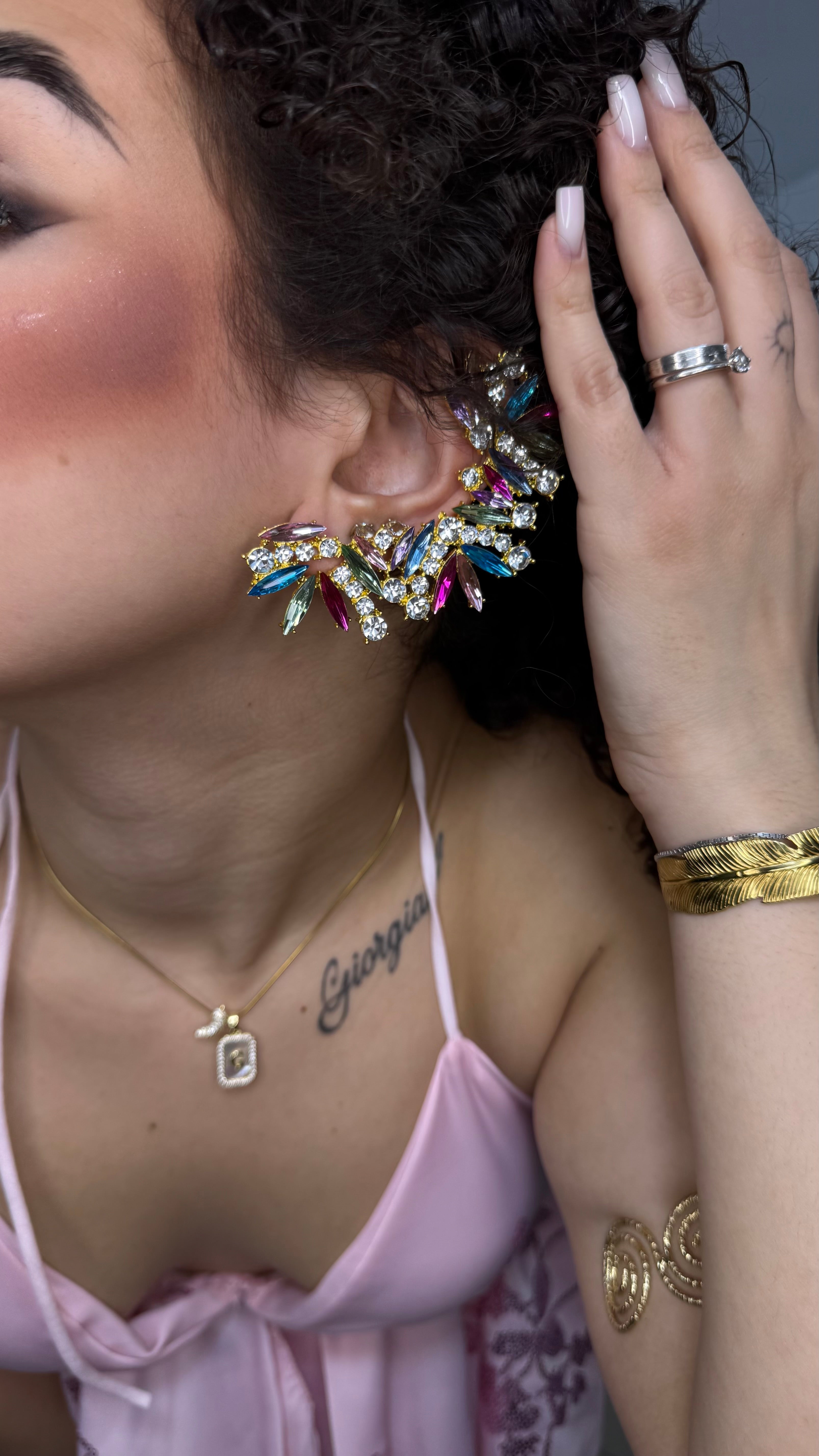 Earcuff Multicolor Swarovski
