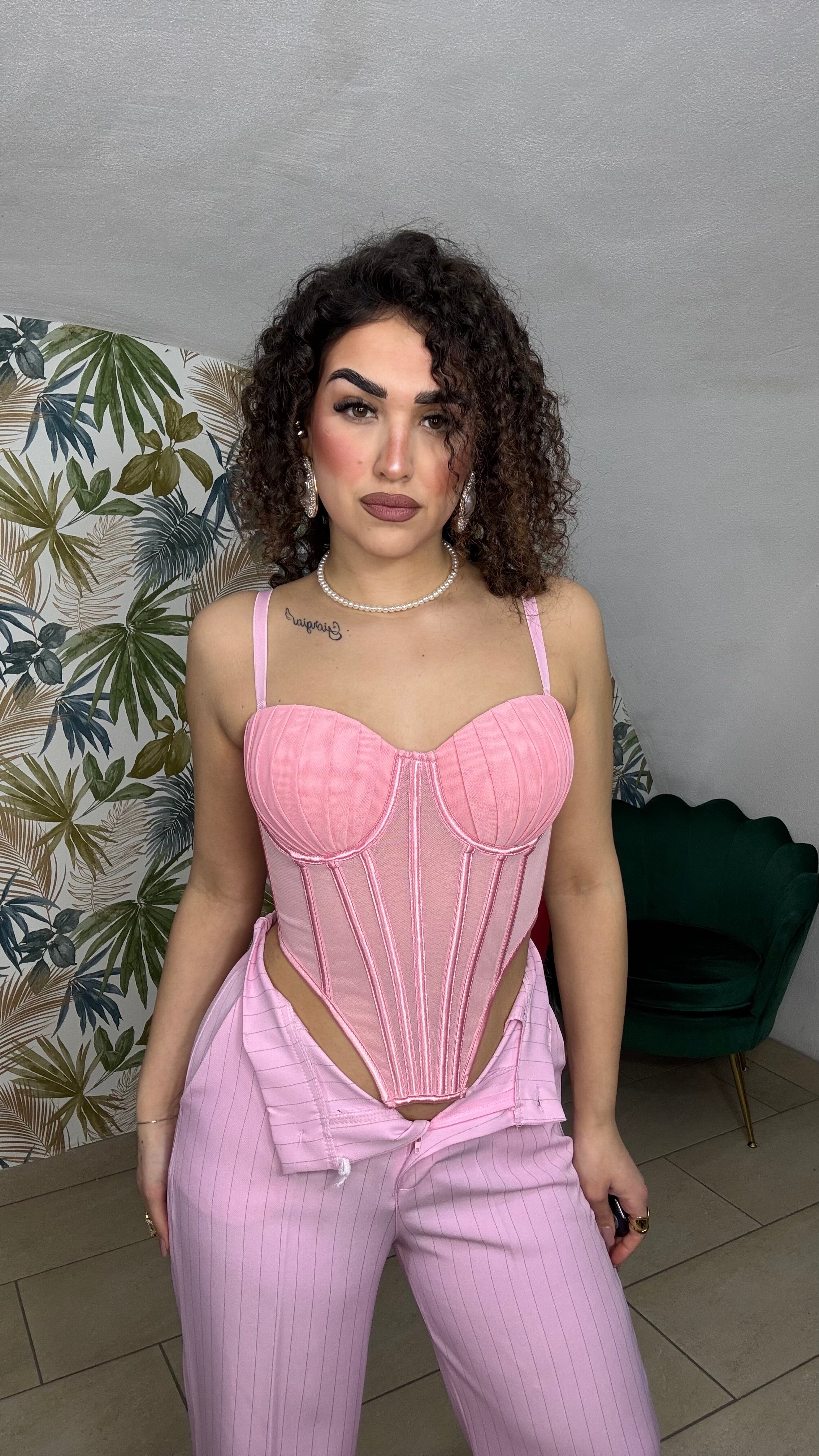 Corsetto Steccato Rosa