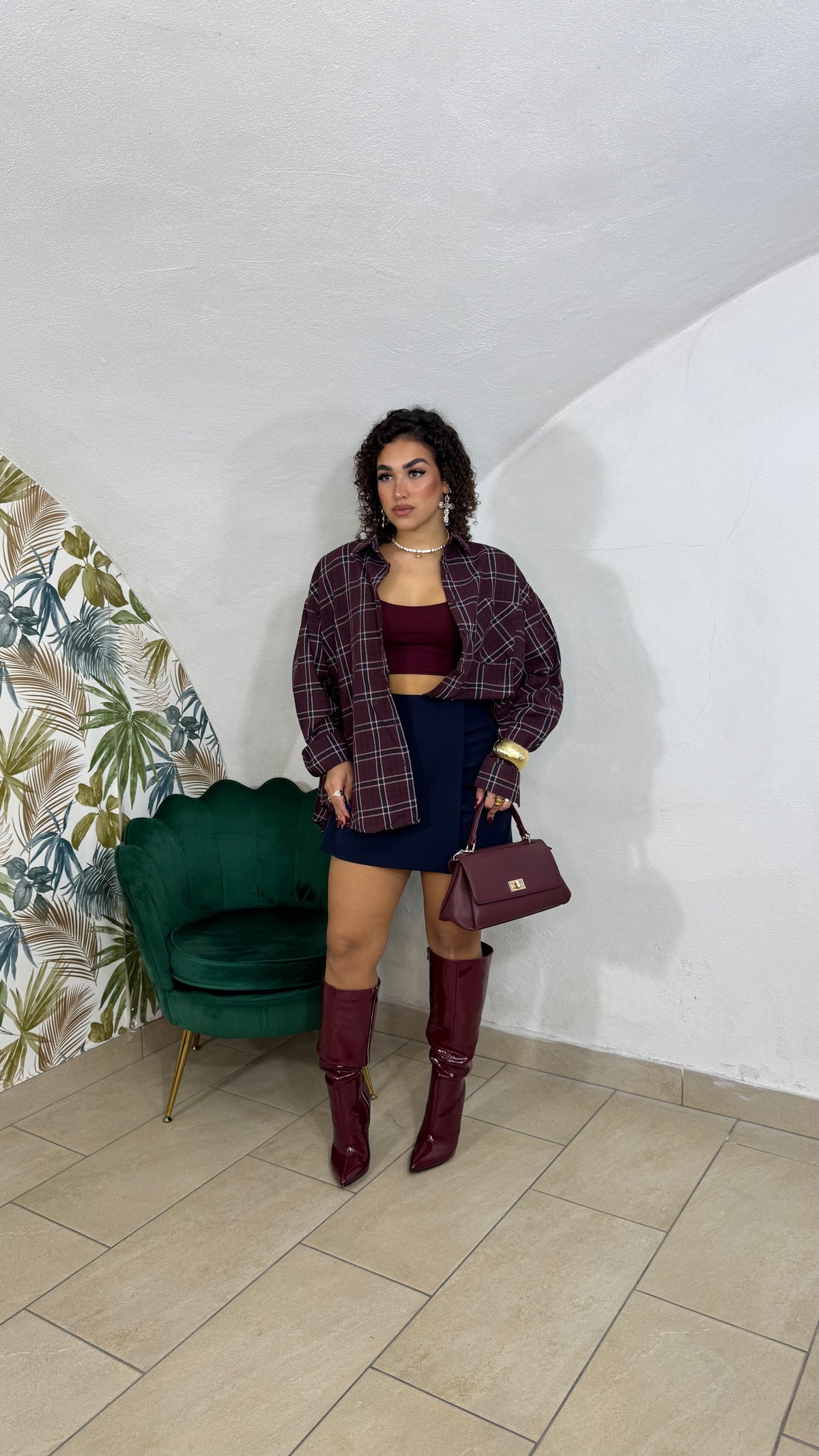 Camicia Ceci Bordeaux