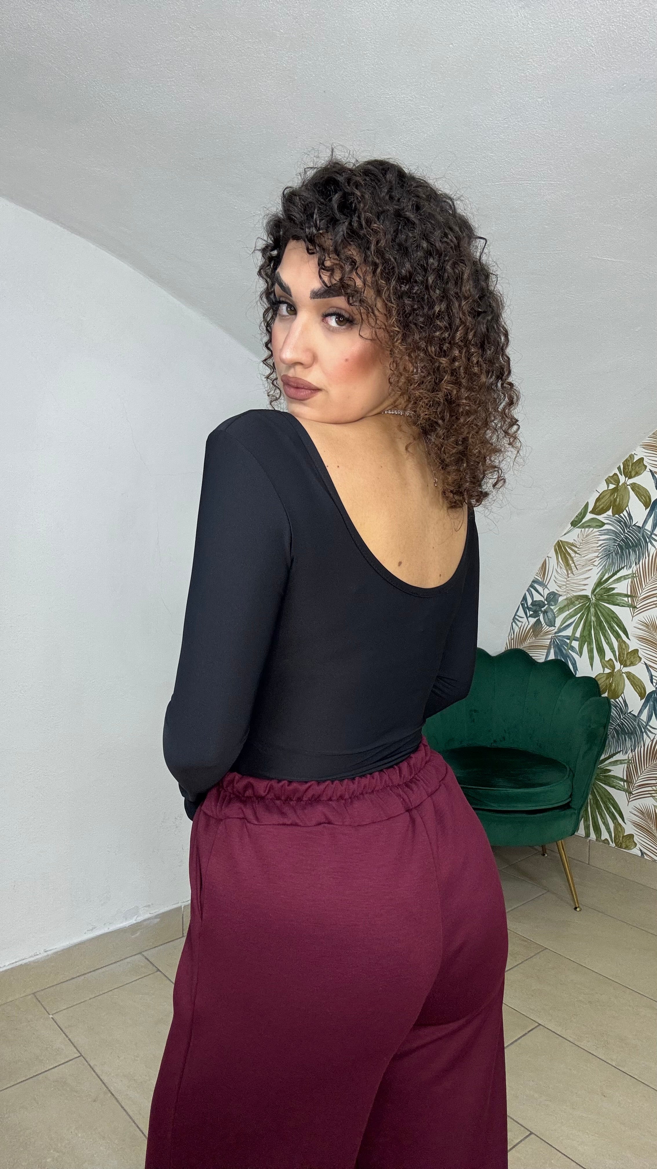 Body in lycra scollo tondo