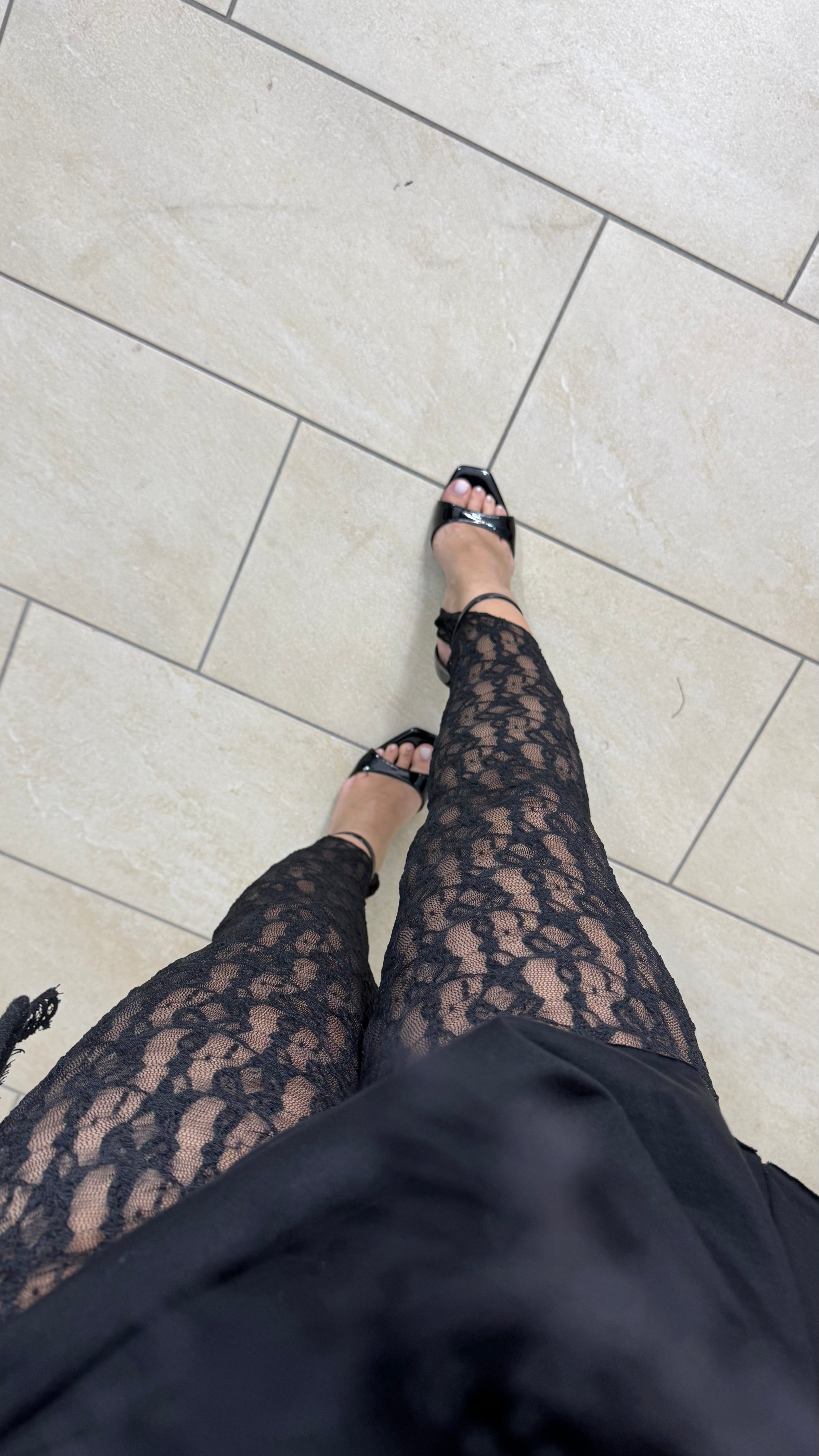 Leggings in Pizzo Black