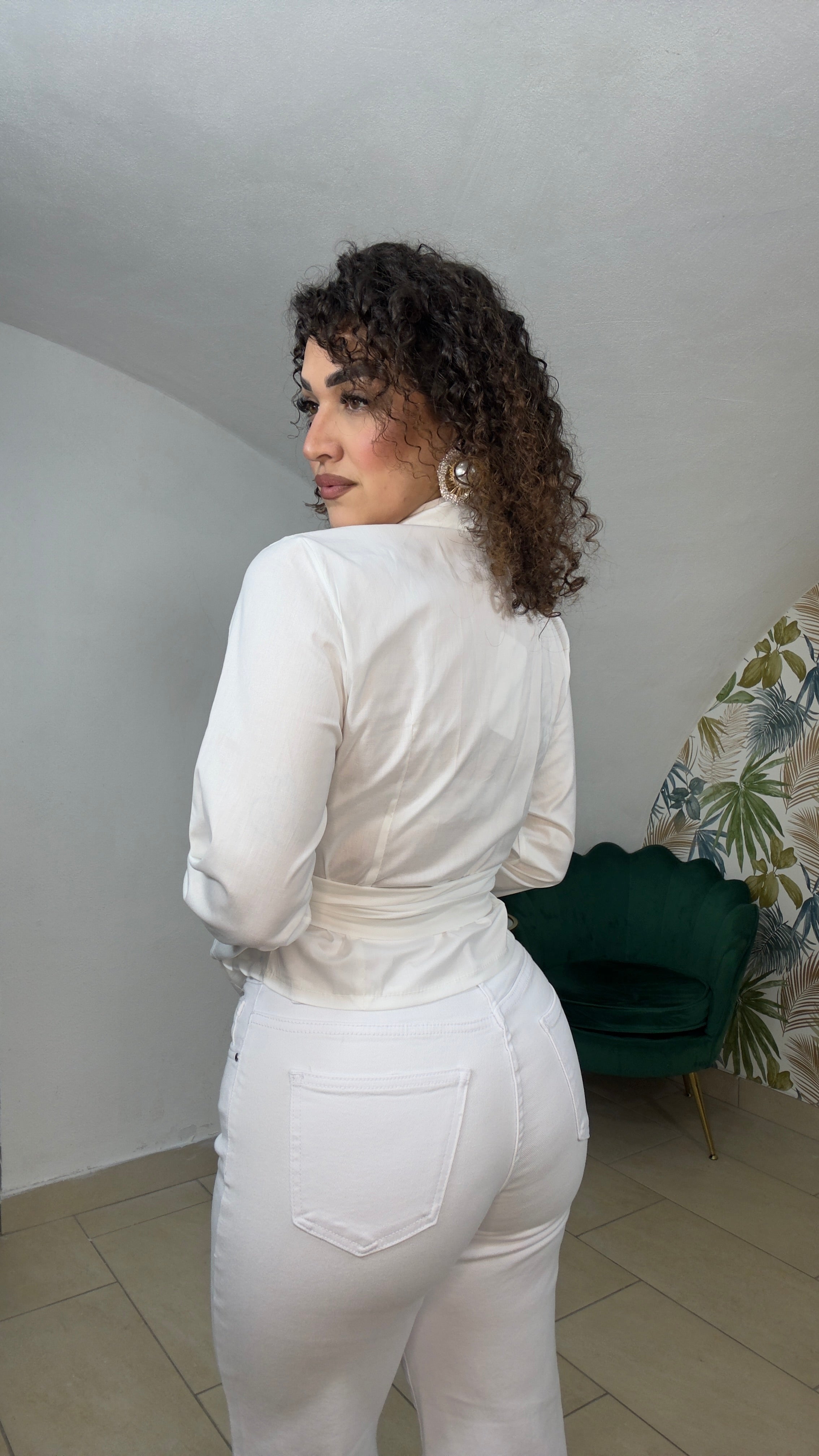 Camicia incrocio in cotone