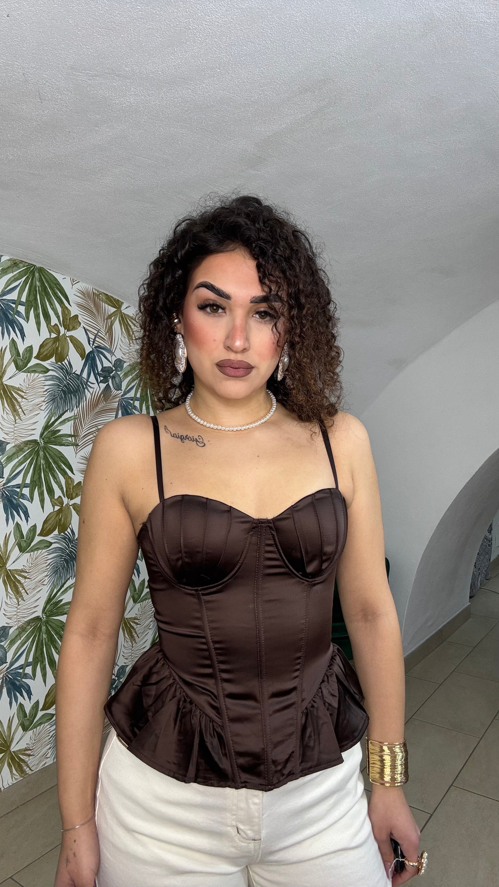 Corsetto Marrone con Rouge