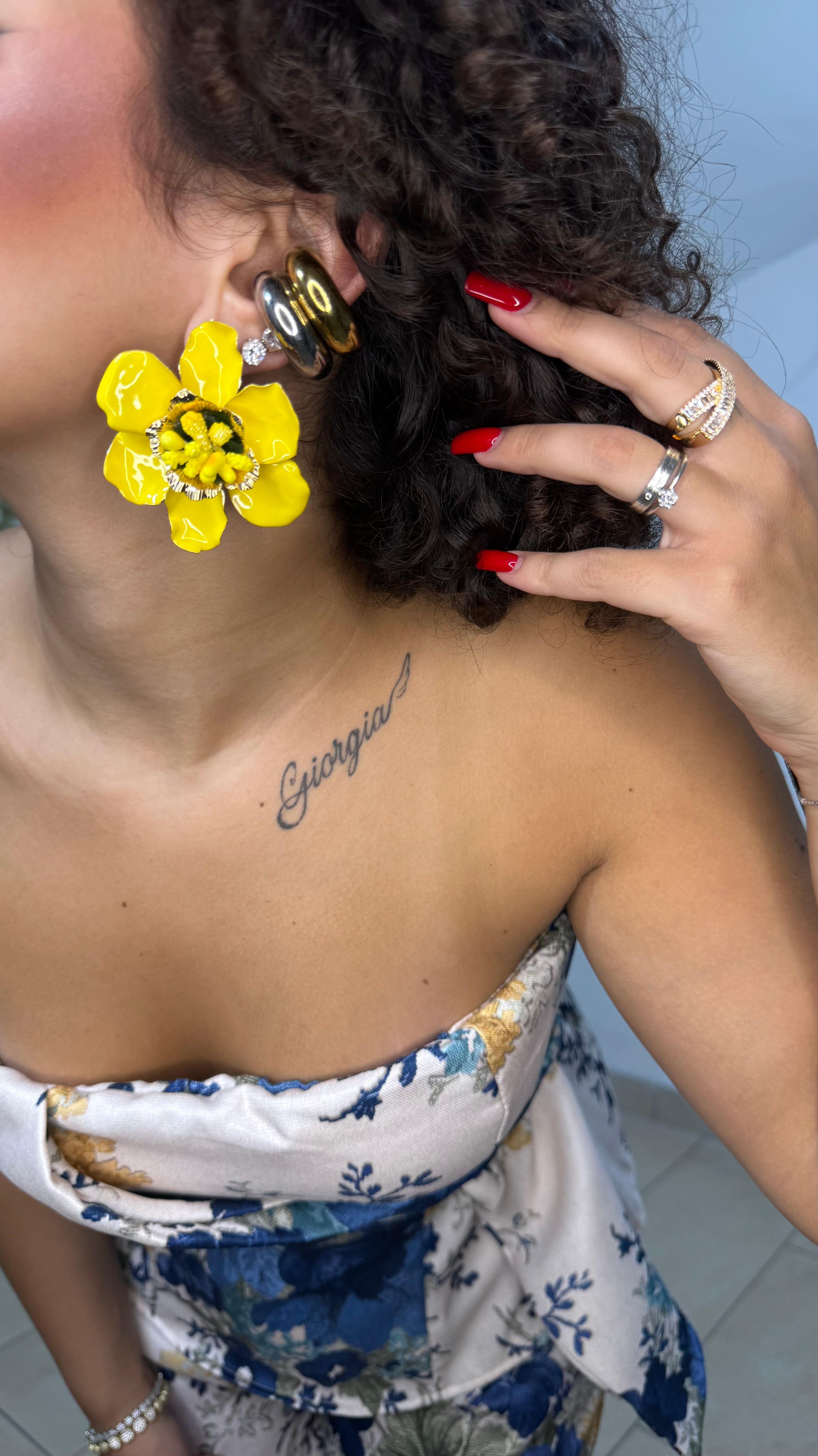 Orecchini Fiore Giallo