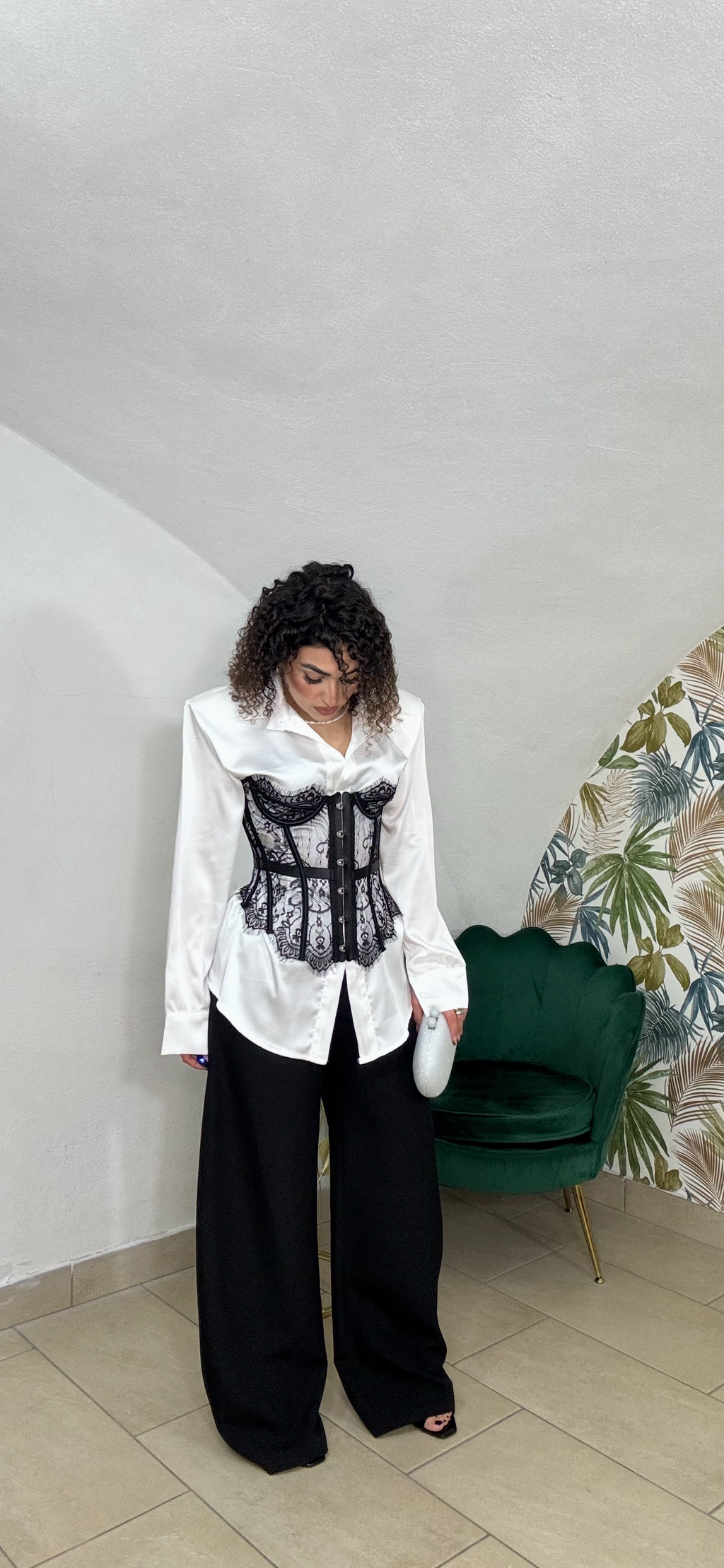 Corsetto in Pizzo steccato